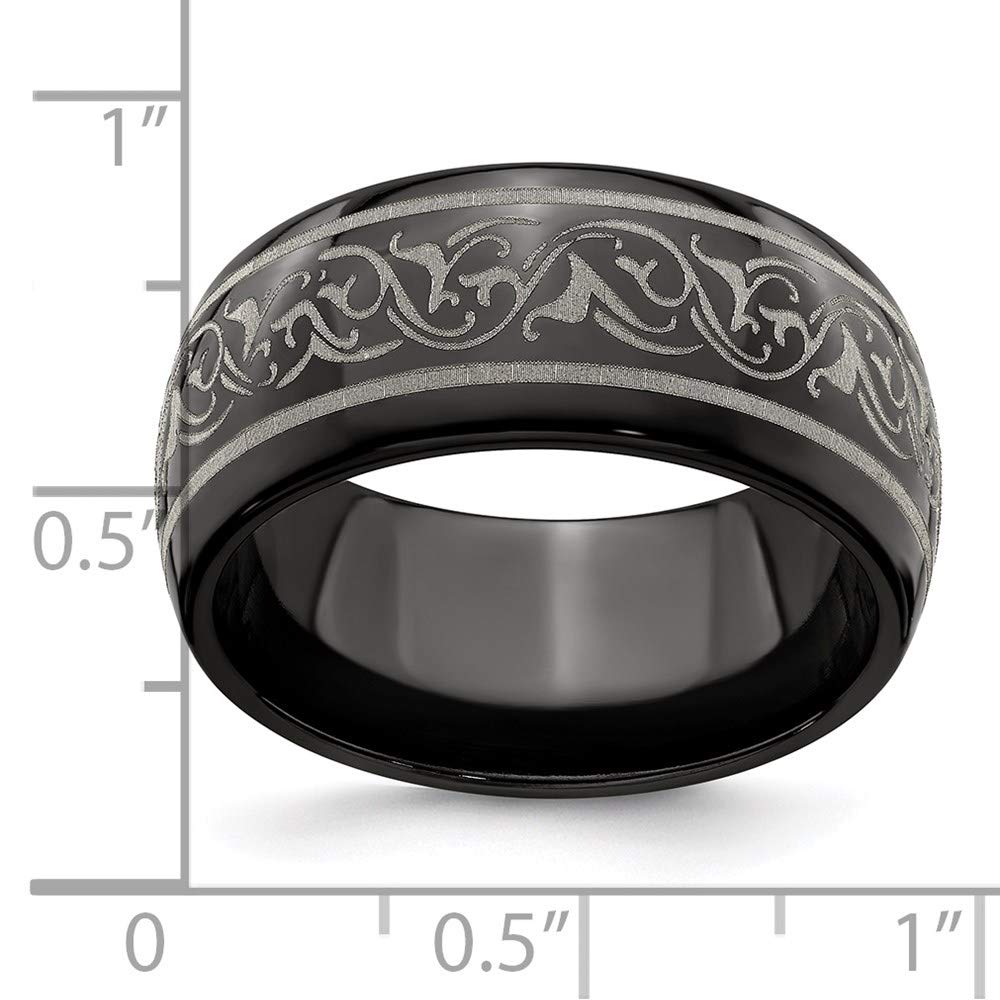 Titanium Domed Wedding Band Ring for Women - 1mm Thin Engagement Ring with Unique Pattern, Durable & Hypoallergenic Jewelry - Perfect Gift for Brides, Anniversaries & Special Occasions