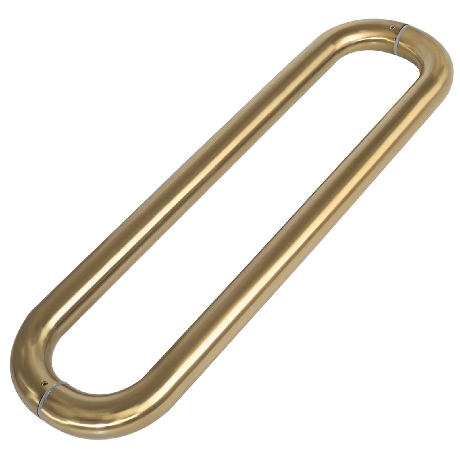 Stainless Steel Modern Round Barn Door Pull Handle Set - Heavy Duty Sliding Bar for Glass Doors (Gold, 16/24/32/47 Inch) - Perfect for Hotel Lobby, Hallway & Shower Room Doors