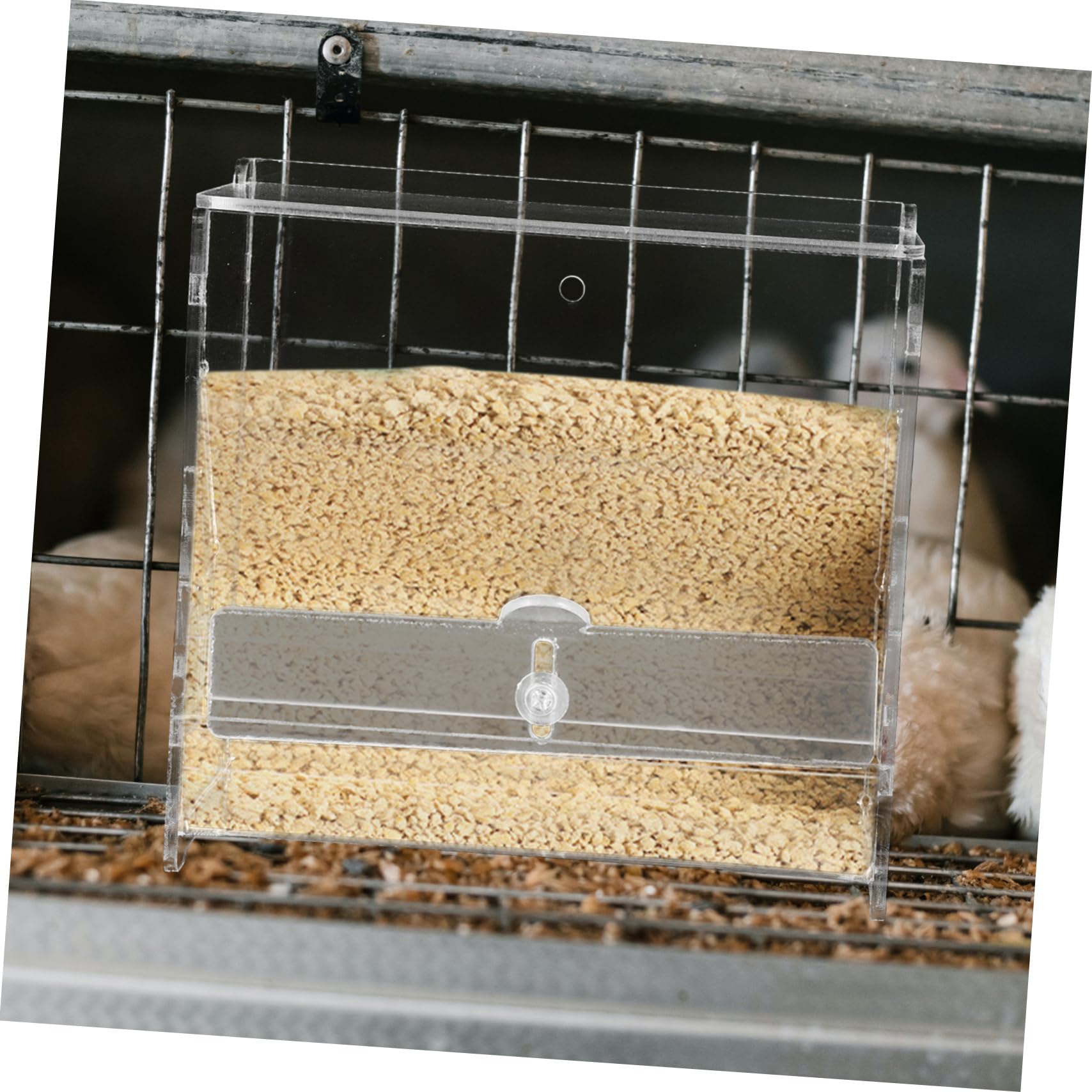 Automatic Chicken Feeder & Hanging Bird Feeder for Parrots - Durable Bird Cage Accessories, Food Storage Container for Birds - Perfect for Aviaries, Pet Cages & Outdoor Bird Feeding Stations