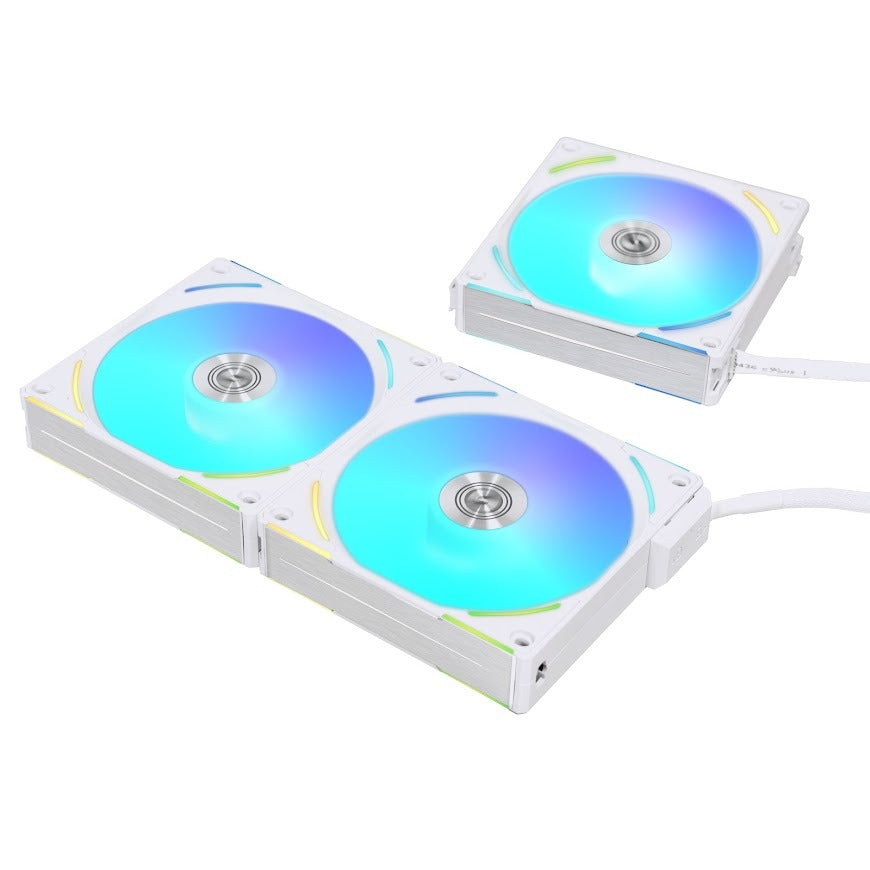Lian Li UNI FAN AL120 V2 Triple Pack 120mm RGB PWM PC Case Fans with Controller - Black/White (UF-AL120V2-3B/UF-AL120V2-3W) - High Airflow Cooling for Gaming PC Builds & Custom Water Cooling Systems