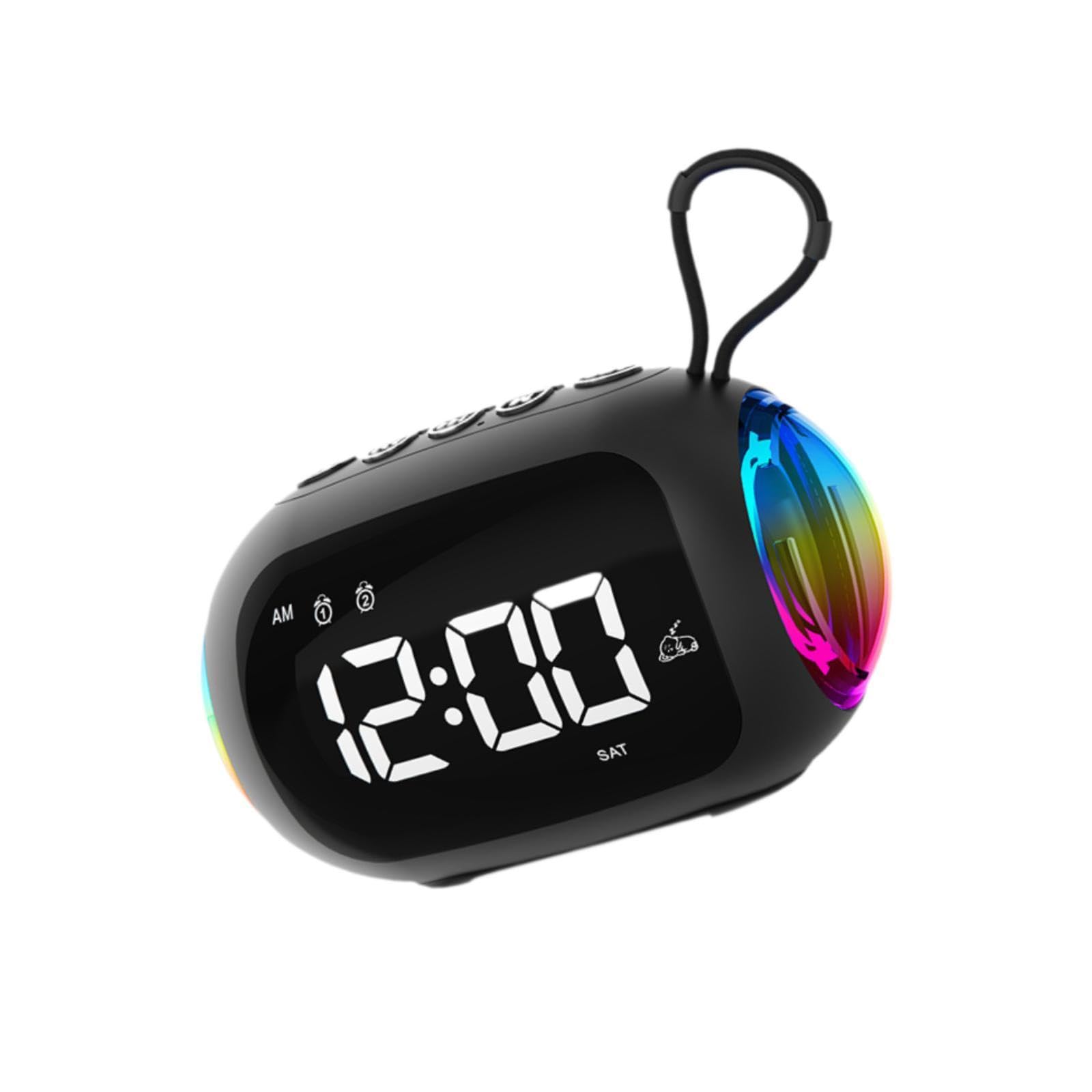 Baoblaze Digital Alarm Clock with Speaker & Radio - 12/24 Hour Display, LED Desk Clock for Home, Office, Hotel - Perfect for Bedroom, Nightstand, and Travel Use
