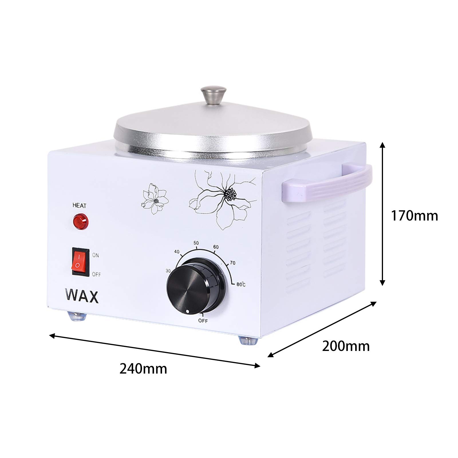 Professional Electric Wax Warmer for Hair Removal - Adjustable Temperature Wax Melt Heater Pot for Salon & Home Use - Ideal for Men & Women Waxing (Legs, Arms, Bikini Line & Facial Hair)
