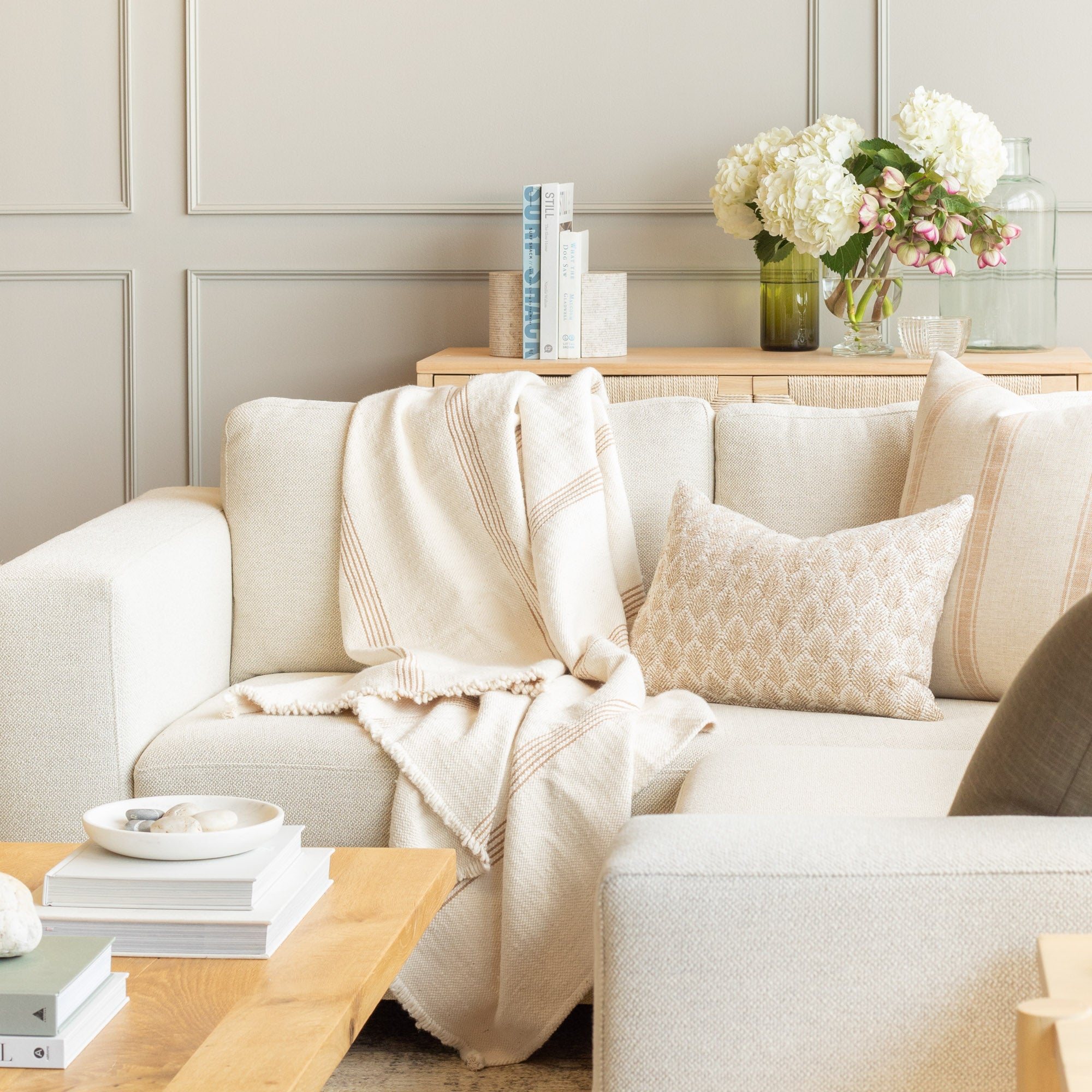 Fatima Throw Blanket Soft Cozy Tan Blanket for Couch, Bed & Sofa - Perfect for Living Room, Bedroom & Outdoor Use