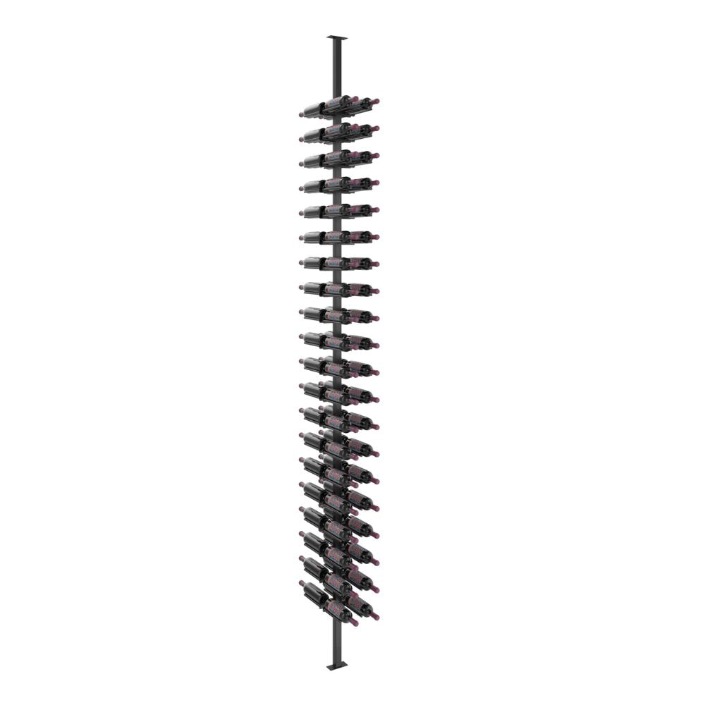 Vino Rails 120 Bottle Double Sided Floor to Ceiling Wine Rack Post Kit - Perfect for Home Cellar, Basement, or Restaurant Wine Storage Organization