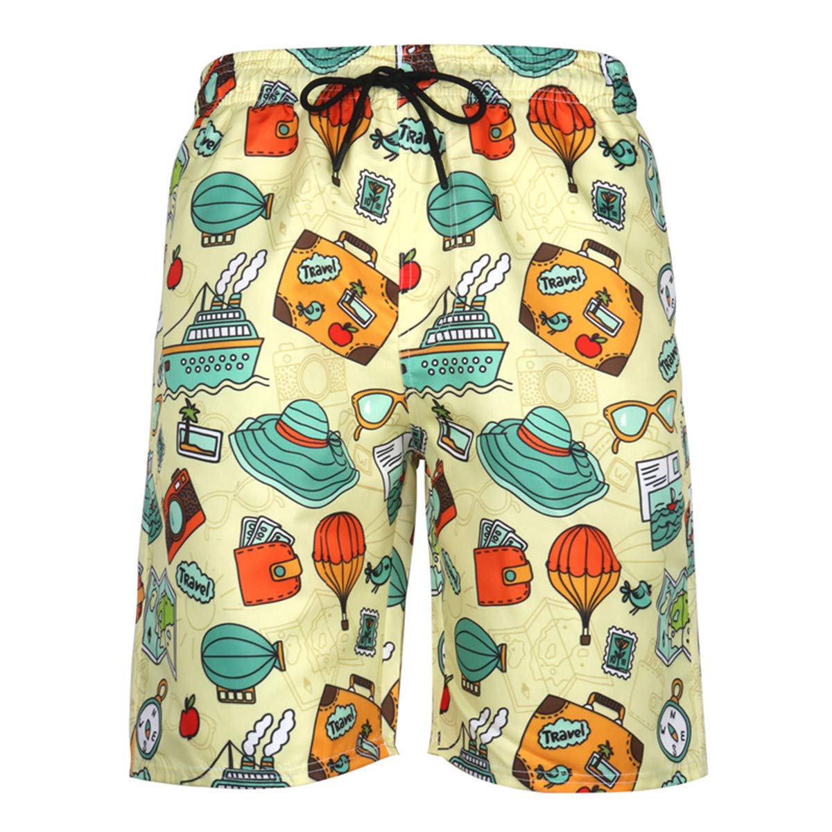 Men's Quick Dry Swim Trunks with Mesh Lining - Stretch Board Shorts for Men & Boys | Elastic Waist & Pockets | Perfect for Beach, Pool, Surfing & Water Sports