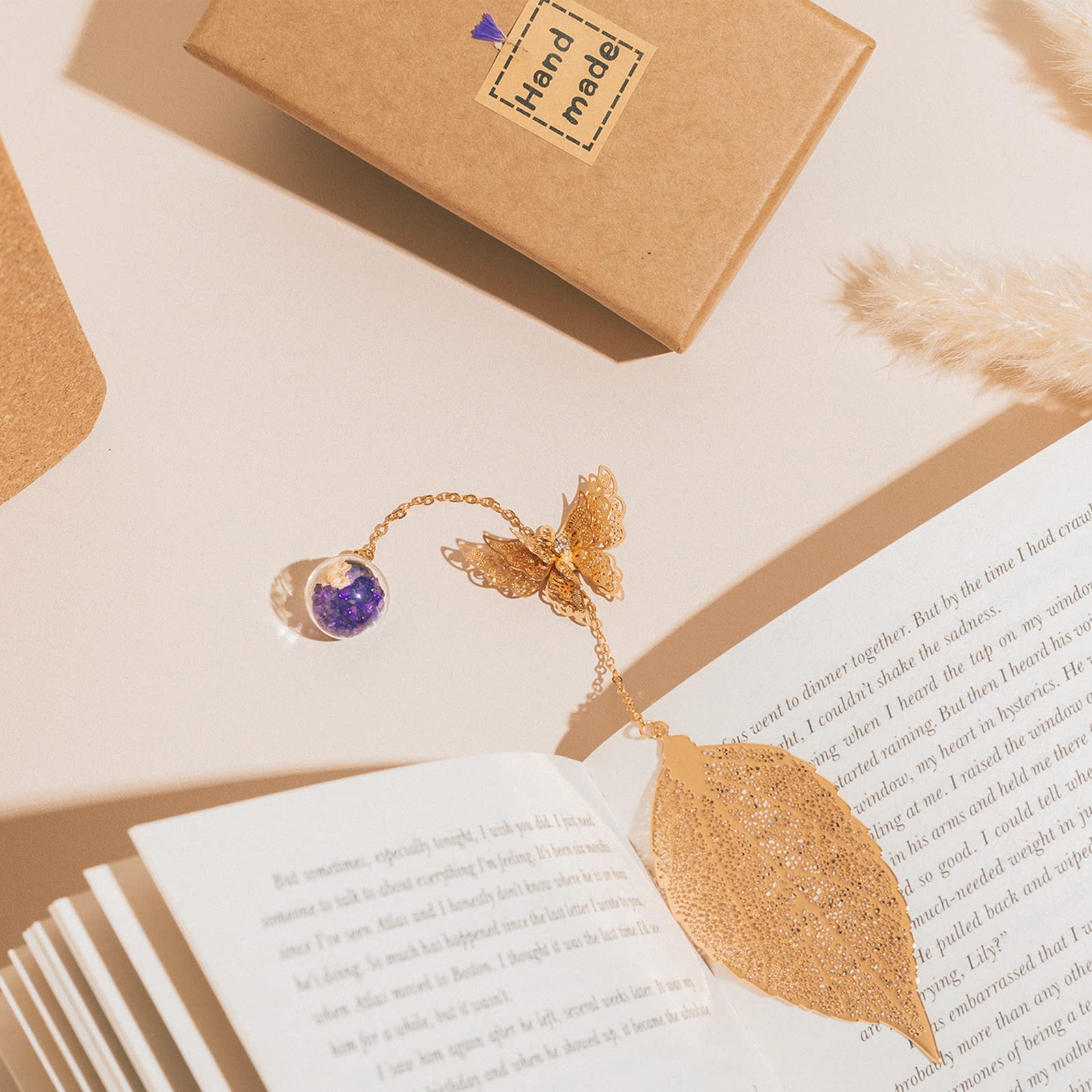 Elegant Gold Butterfly Charm Bookmark for Women - Perfect Gift for Book Lovers, Teachers & Readers - Unique Birthday, Appreciation & Stocking Stuffer Present - Ideal for Reading, Book Clubs & Literary Gifts
