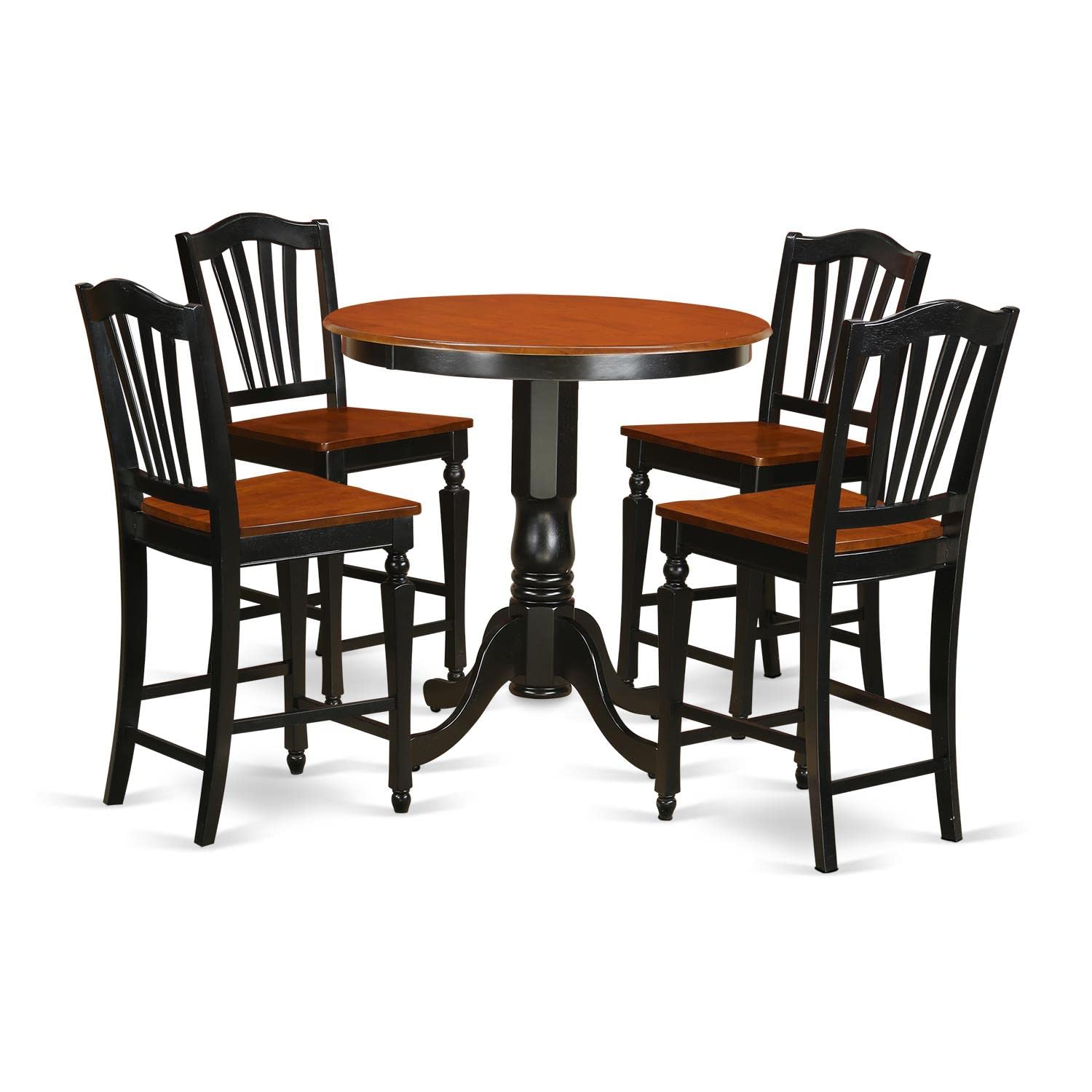 East West Furniture 5-Piece Counter Height Dining Set - 36