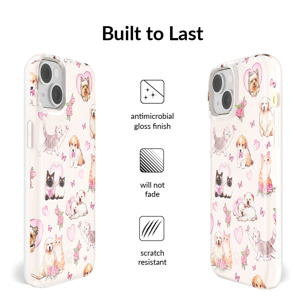 Cute Puppy & Kitten iPhone Case - Durable Protective Phone Cover for iPhone 12/13/14/15 - Perfect for Pet Lovers & Animal Enthusiasts - Great Gift for Dog & Cat Owners