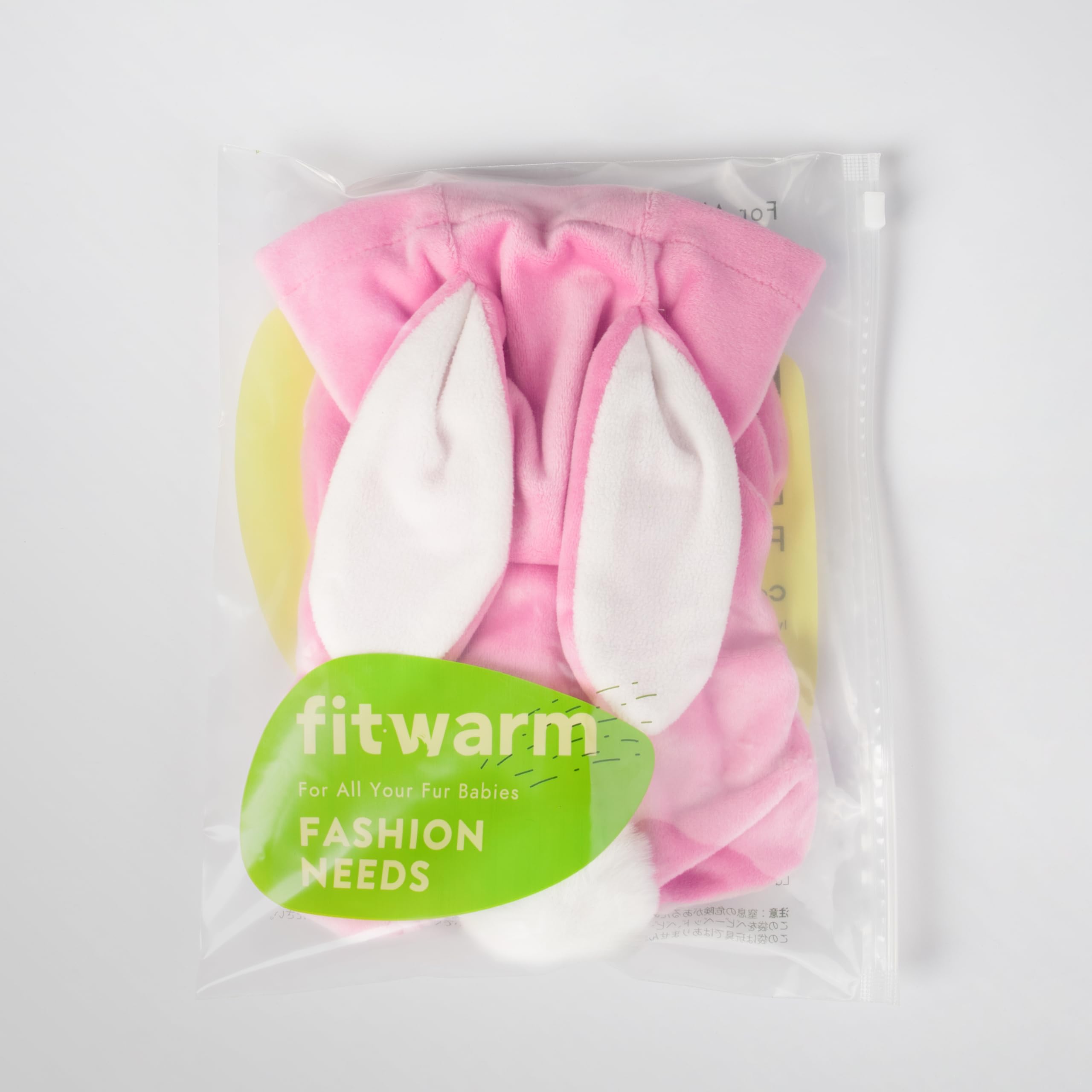 Fitwarm Halloween Bunny Costume for Dogs - Funny Hooded Pajama Outfit for Small Dogs (Pink & White, Medium) | Cute Pet Apparel for Boys & Girls | Perfect for Halloween Parties, Photo Shoots & Dress-Up Play