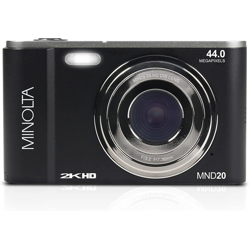 Minolta MND20 BK 44MP 2.7K Ultra HD Digital Camera (Black) - Professional Photography, Vlogging & Travel Shots