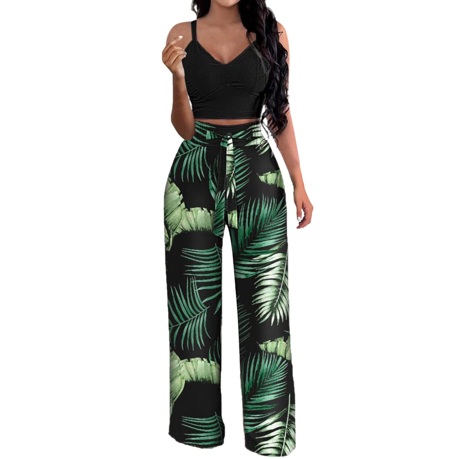 **Women's 2-Piece Workout Sets - Butt Lifting Leggings & Wide Leg Pants | Sexy Pink Outfits for Spring | Gym, Yoga & Casual Wear**