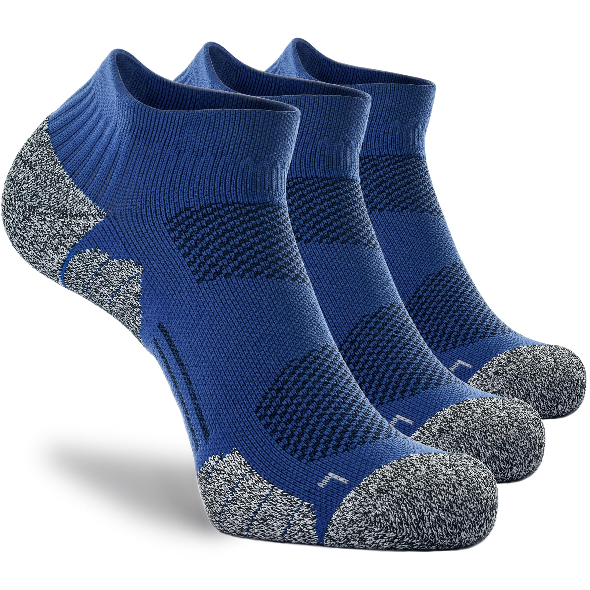 CWVLC Unisex Cushioned Compression Athletic Ankle Socks 6-Pack - Breathable Workout Socks for Running, Hiking & Sports - Moisture-Wicking Performance Socks for Men & Women