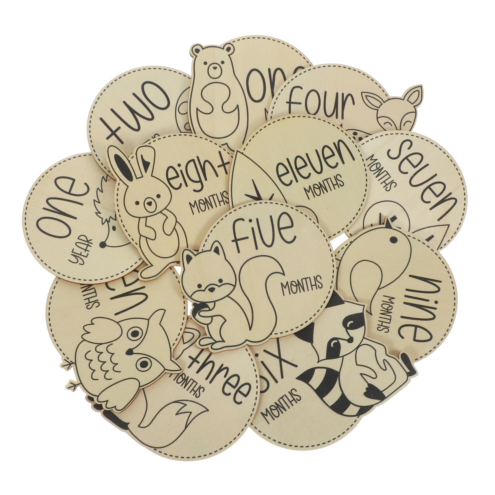 LIFKICH Unique Baby Milestone Cards Set - Wooden Growth Sign for Newborn Photography, Baby Shower Decor & First Year Keepsake - Perfect for Monthly Photo Props, Nursery Decor and Parenting Gifts