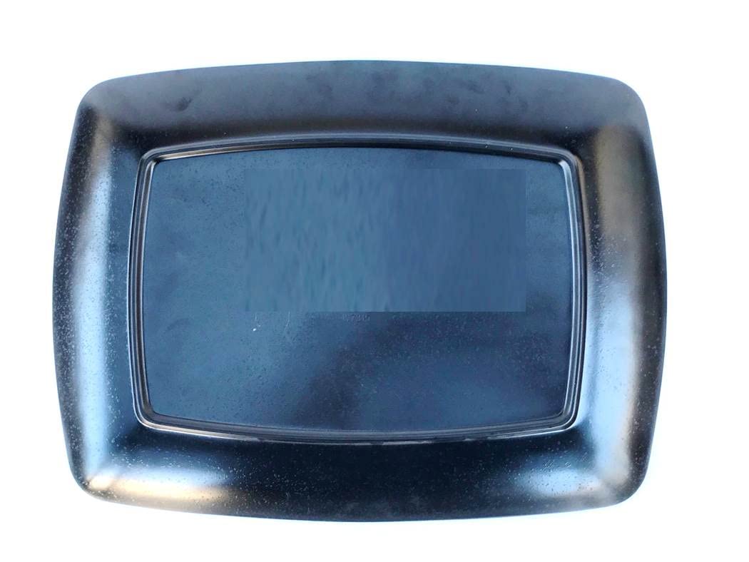 Premium Black Melamine Rectangular Plates - 14.75