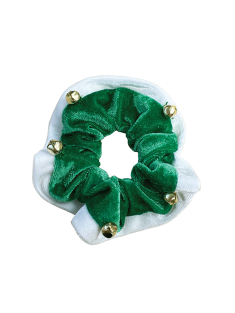 Festive Christmas Bells Hair Scrunchie - Holiday Hair Accessories for Women & Girls (Perfect for Christmas Parties, Gifts & Seasonal Styling)