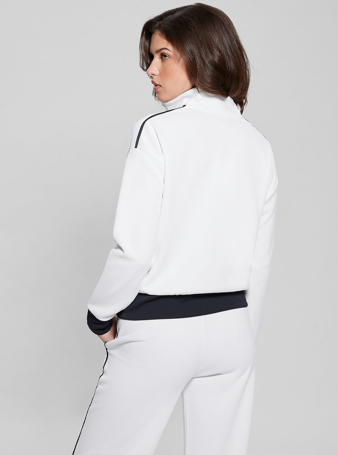 Eco-Friendly White Mylah Active Zip Jacket for Women - Lightweight Waterproof Running Hoodie - Perfect for Outdoor Sports, Hiking & Gym Workouts