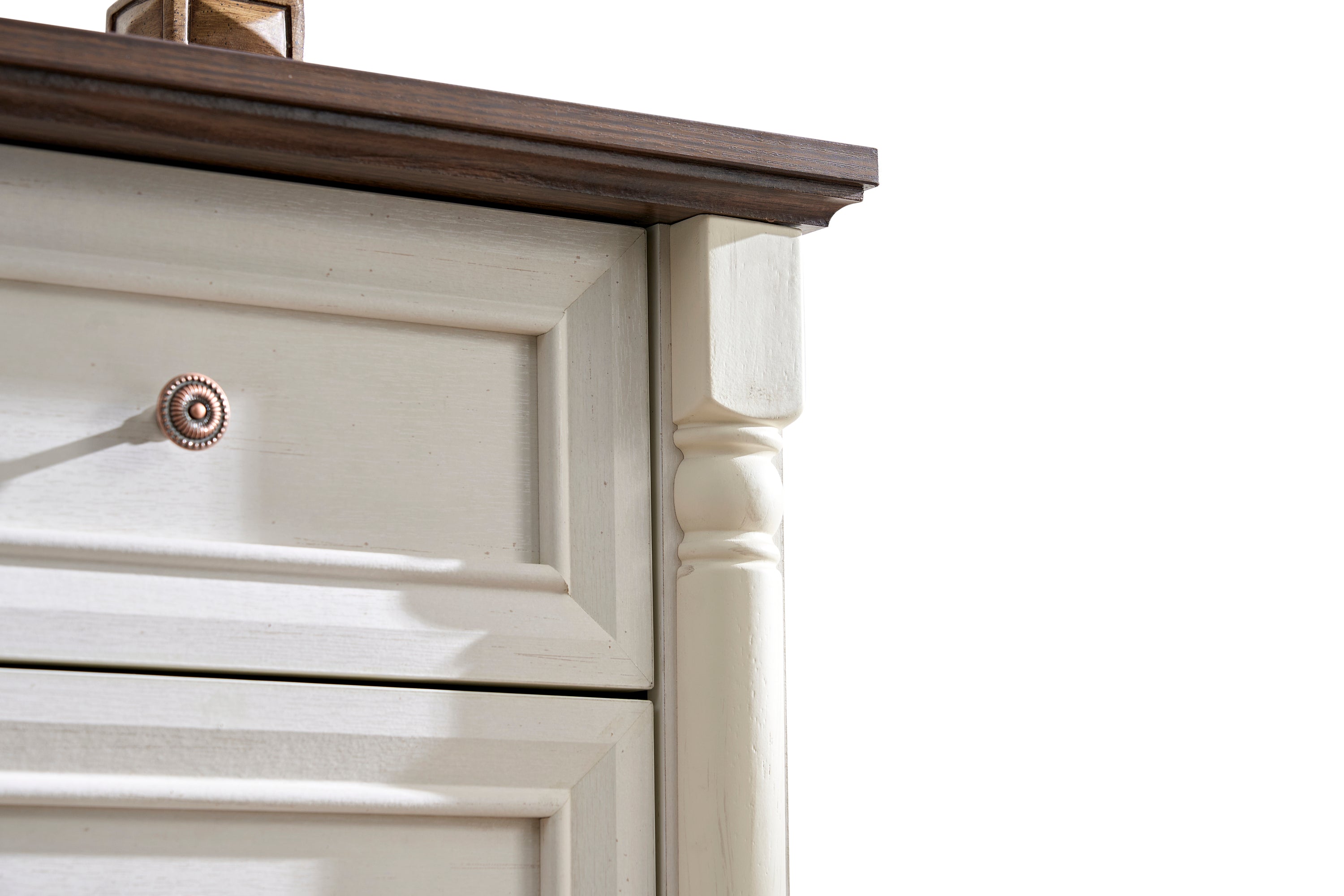 10-Drawer Wooden Dresser Chest with Rustic Base & Riser Trim - Bedroom Storage Dresser for Clothes, Linens & Accessories | Perfect for Master Bedroom, Guest Room & Living Room Organization