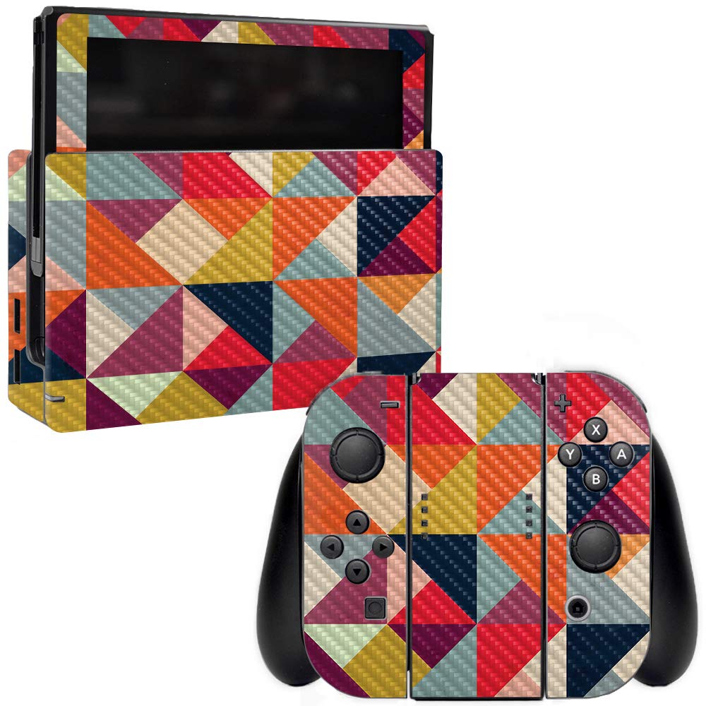 Premium Carbon Fiber Skin for Nintendo Switch - Vibrant & Durable Protective Cover | Easy Application & Removal | Made in USA | Perfect for Gaming, Travel & Personalization