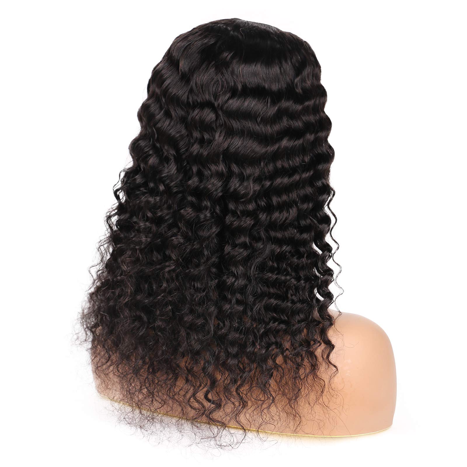 huarisi Deep Wave U Part Human Hair Wigs for Black Women - 150% Density Glueless Brazilian Virgin Hair - Full Head Clip-in Half Wig - U Shape Natural Color 18 inch - Perfect for Daily Wear, Parties & Special Occasions