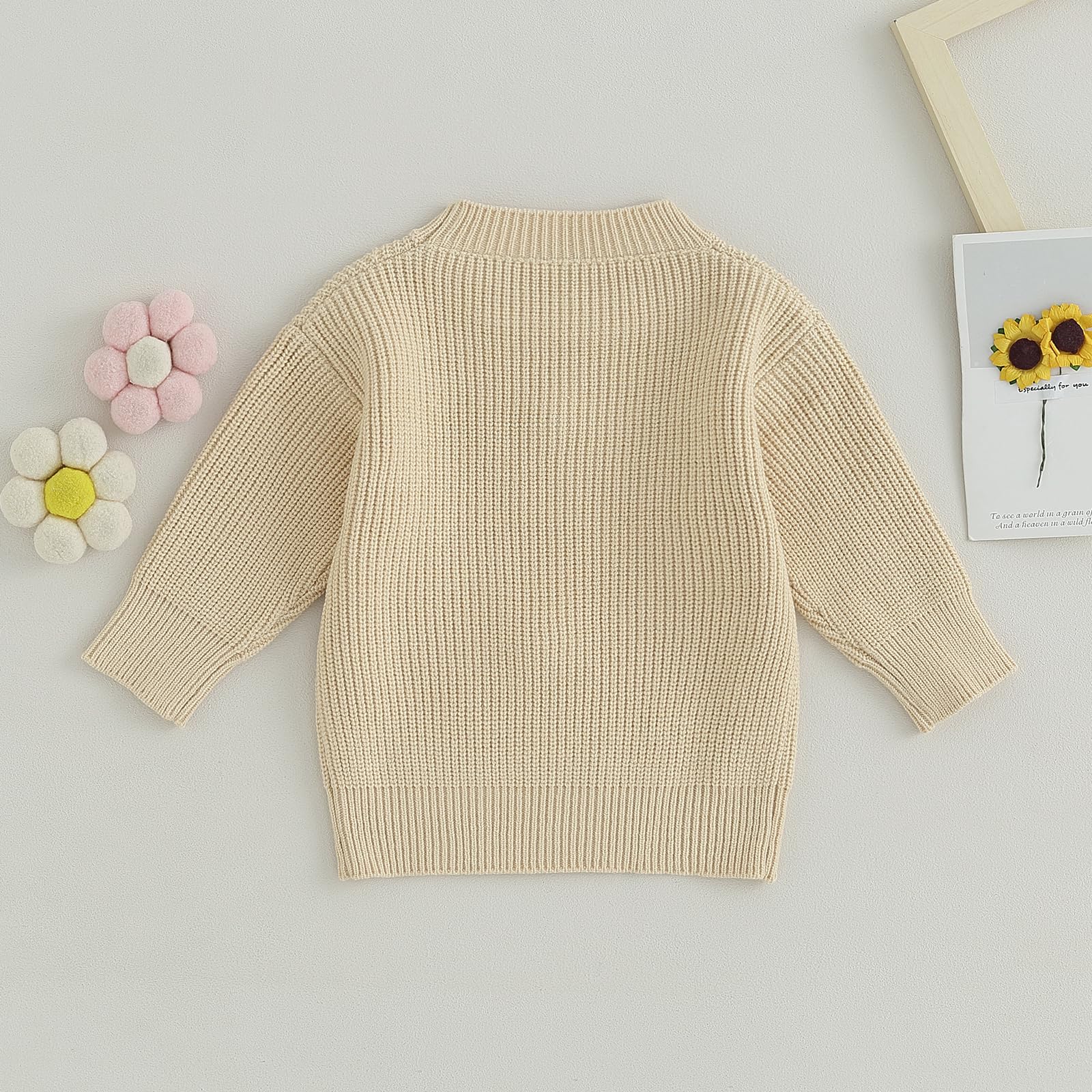 Big Sister Little Sister Matching Outfits - Embroidered Sweater Romper for Toddlers | Fall Winter Family Photos