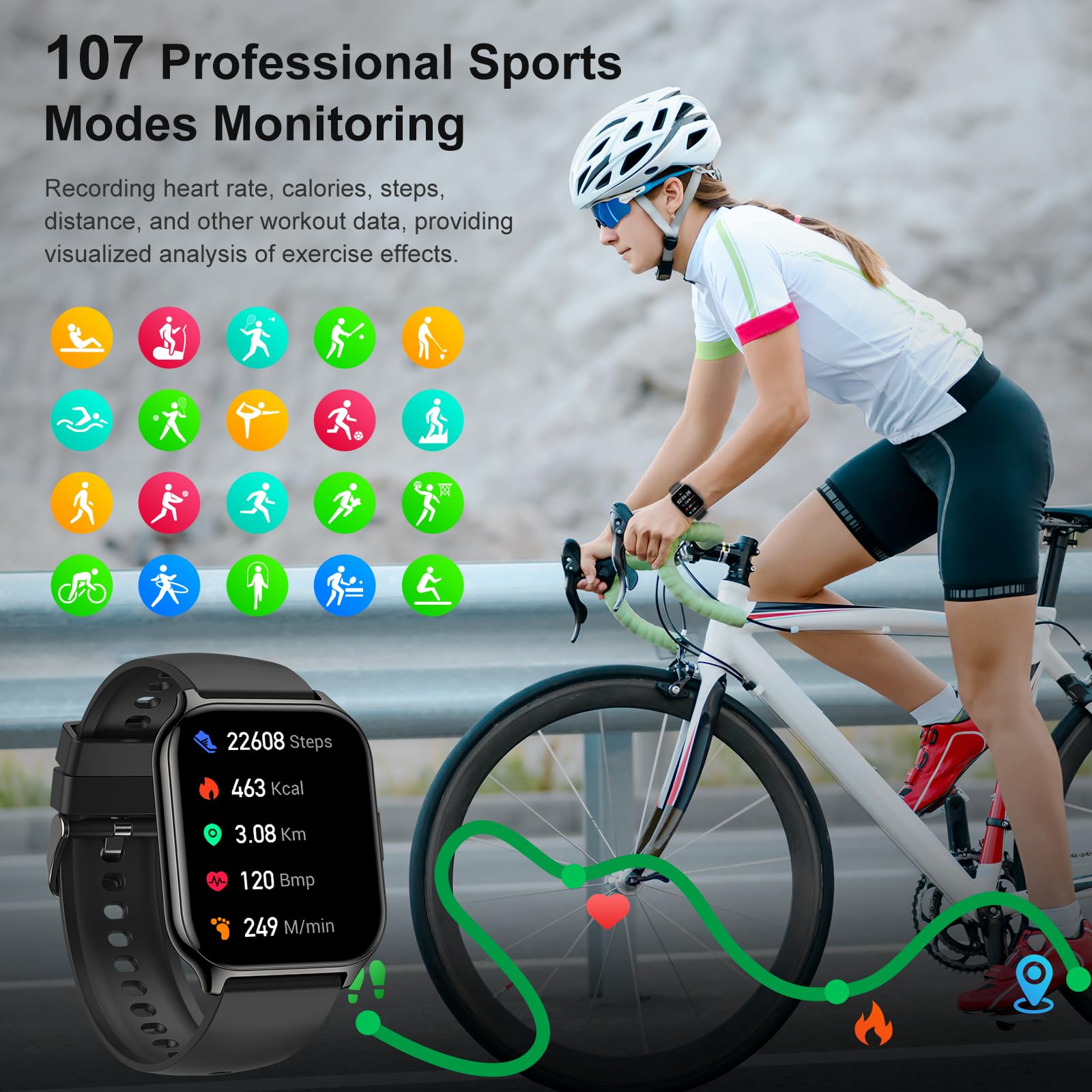 Smart Watch for Men & Women - 2.01
