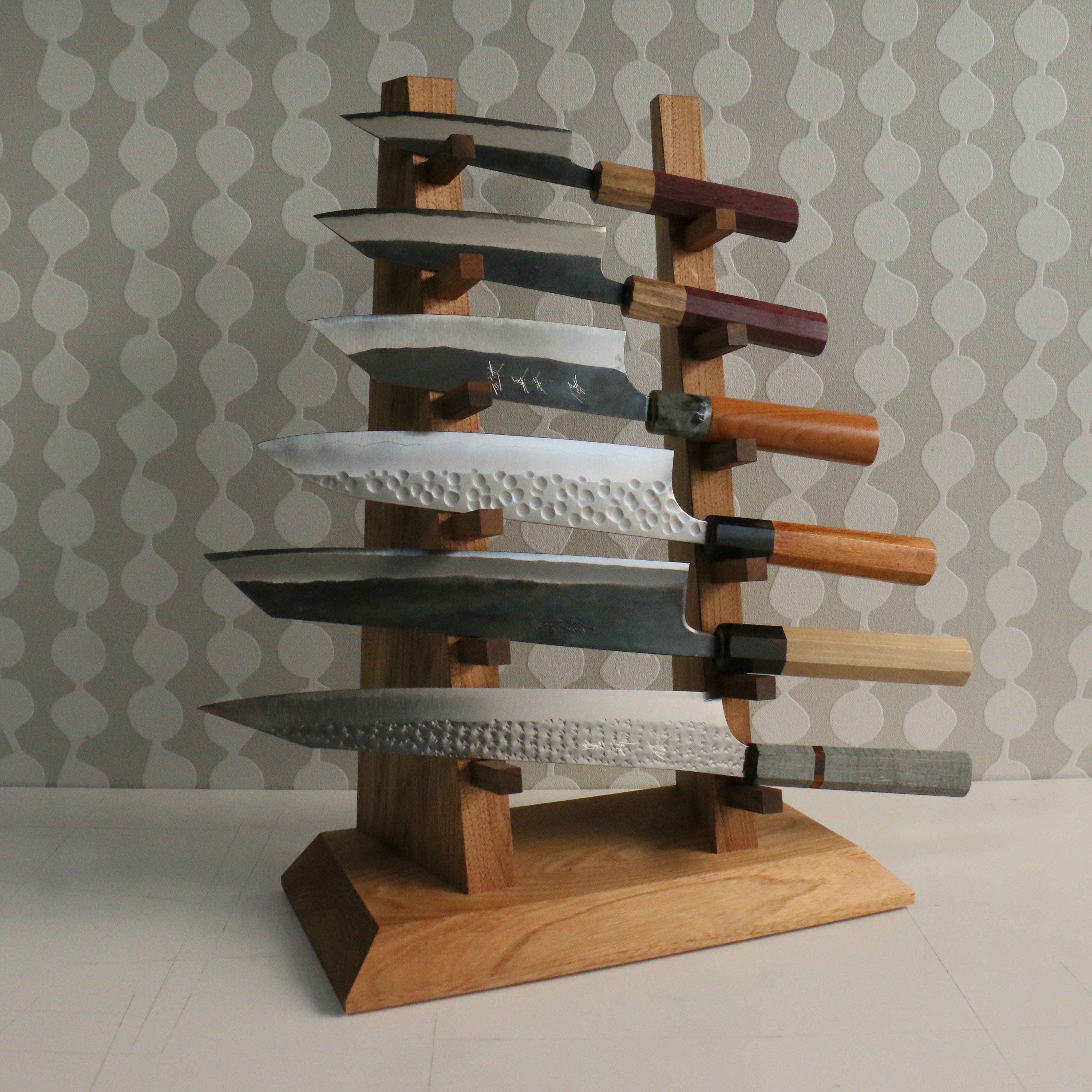 Premium 6-Knife Holder - Sturdy Knife Storage Tower for Kitchen Countertop | Perfect for Organizing Chef Knives, Steak Knives & More | Ideal for Home Chefs & Professional Kitchens