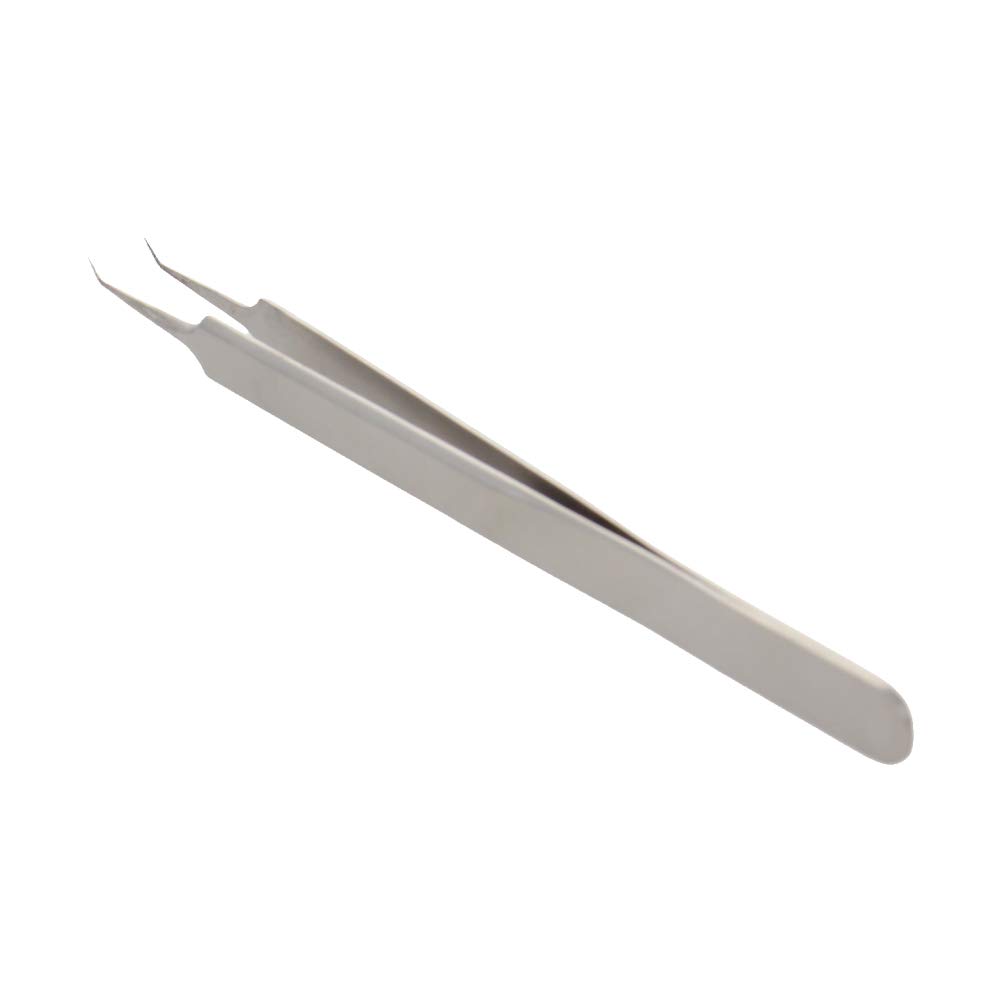 Precision Stainless Steel Tweezers Set - Anti Static, Non-Magnetic, Curved Pointed Tips for Electronics Repair, Jewelry Making, Lab Work & Detailed Crafts (2-Pack with Transparent Packaging) - Perfect for Watch Repair, PCB Assembly & Eyebrow Grooming