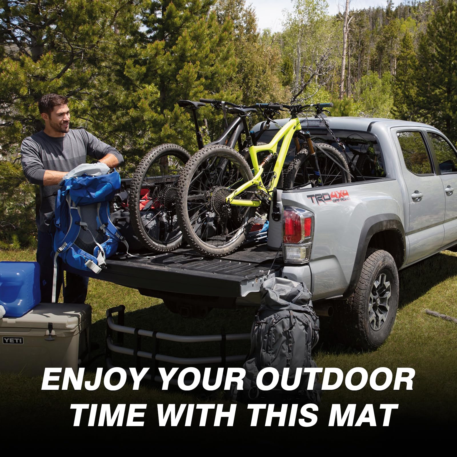 2020-2025 Jeep Gladiator JT Truck Bed Mat - Heavy Duty All Weather TPE Bed Liner for 5 FT Pickup Truck Accessories (Black) - Perfect for Hauling, Camping & Off-Road Protection