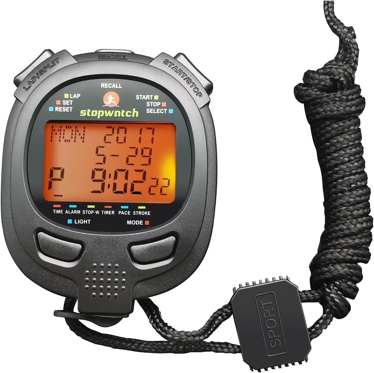 Digital Stopwatch Timer - Precision Sports Stopwatch for Track, Swimming & Fitness Training - Ideal for Coaches, Athletes & Timekeeping