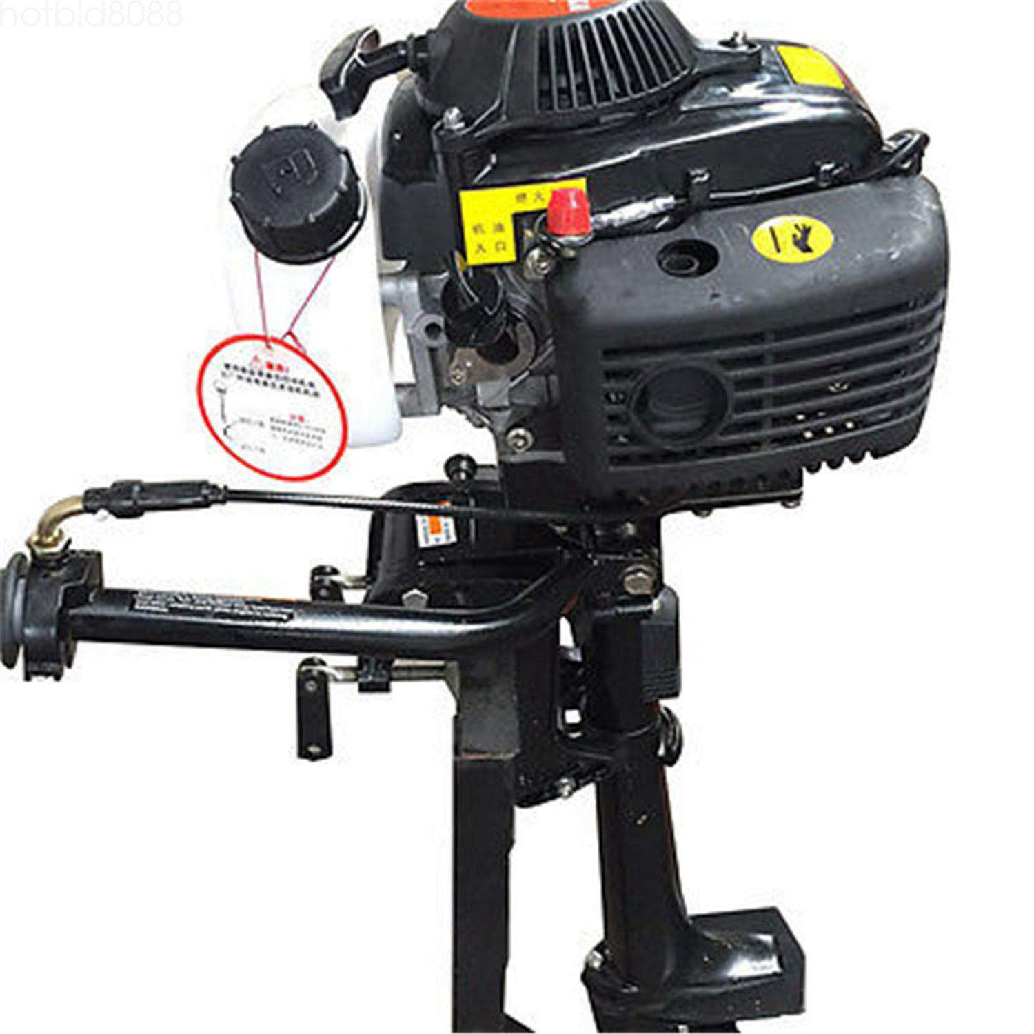 4 Stroke 4 HP Outboard Motor Engine for Fishing Boat - Lightweight & Reliable Air Cooling System - Fast US Shipping - Perfect for Lakes, Rivers & Coastal Fishing Adventures