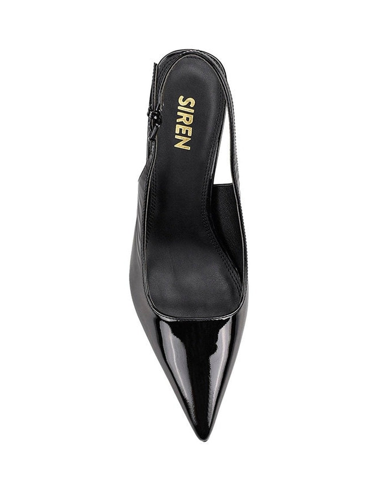 Yarra Pointed Toe Slingback Heels - Black Patent Leather Pumps for Women | Elegant Dress Shoes for Office, Party & Special Occasions