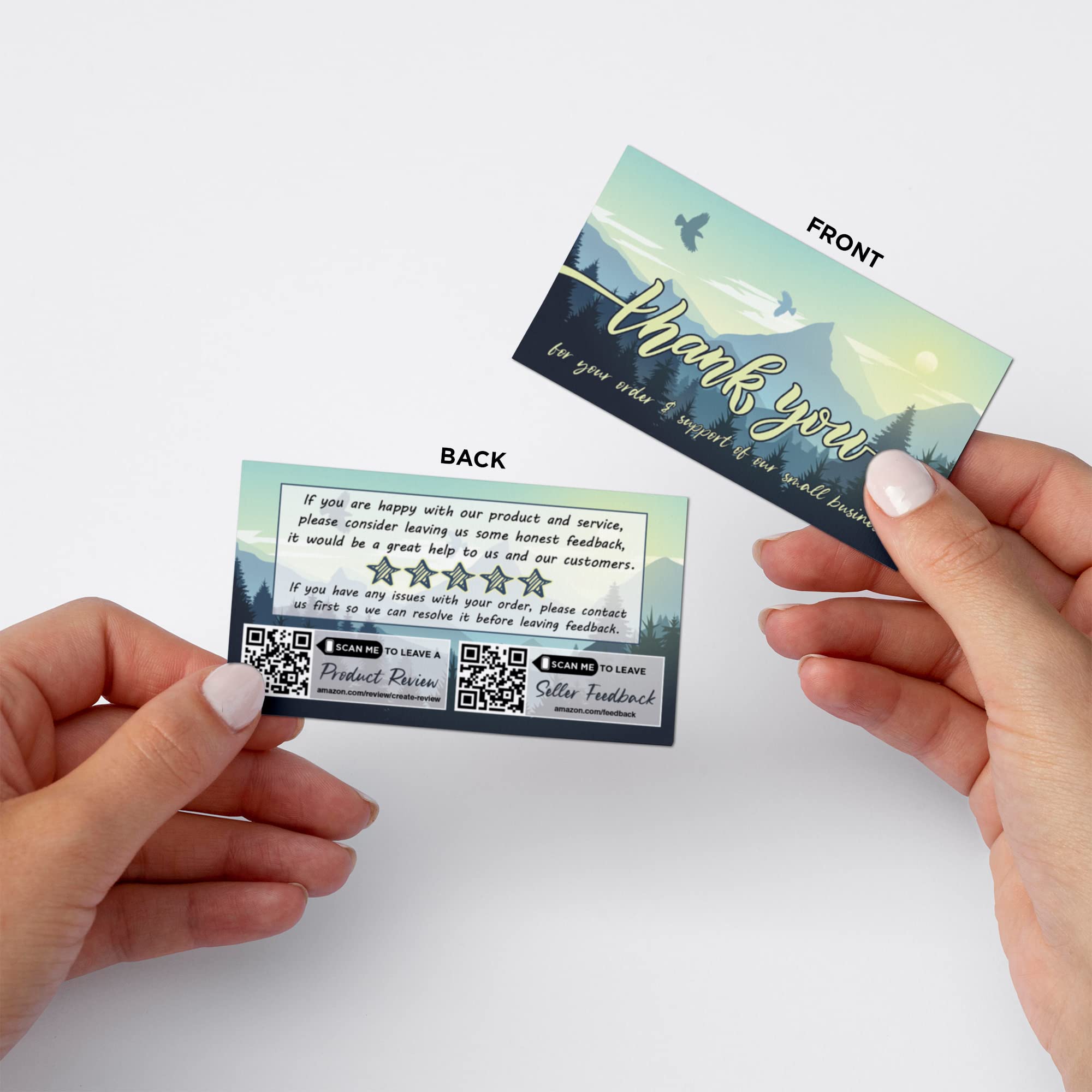 Amazon Thank You Cards with Feedback Request & QR Code - 2