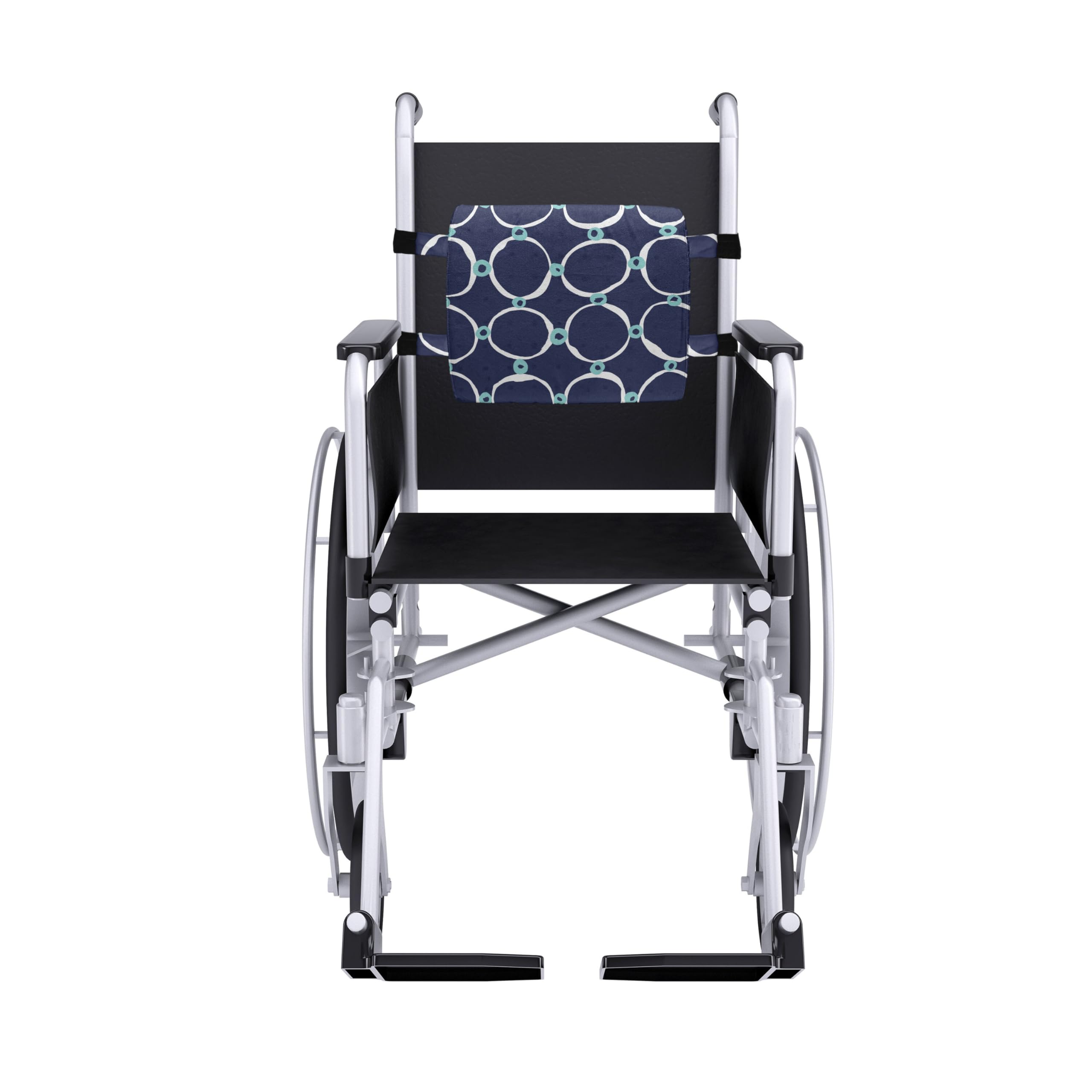 Ambesonne Abstract Lumbar Support Pillow - High Density Foam for Office Chairs & Car Seats - 14x13 Inches - Dark Violet Blue & White Geometric Design - Perfect for Back Pain Relief & Comfort While Working or Driving