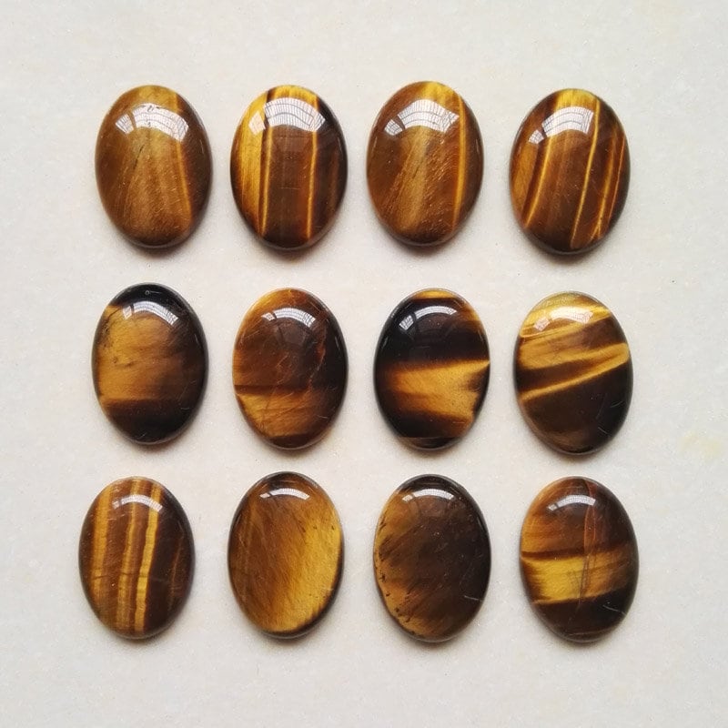 Natural Tigers Eye Quartz Cabochon 6x4mm Oval - Wholesale Bulk Top Quality Calibrated Gemstones for Jewelry Making, Wire Wrapping & Healing Crystals