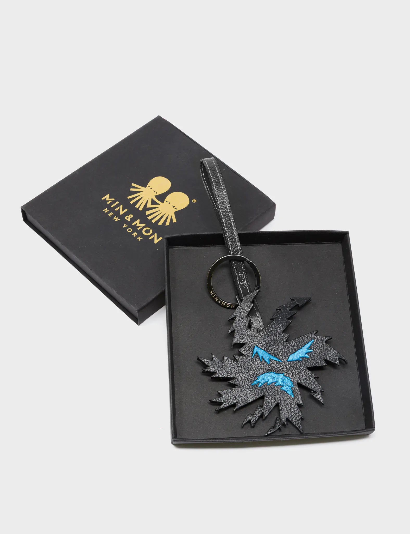 Zappy Zapzu Black Leather Bag Charm - Stylish & Durable Keychain for Handbags, Backpacks, Luggage - Perfect Gift for Women & Travel Accessories