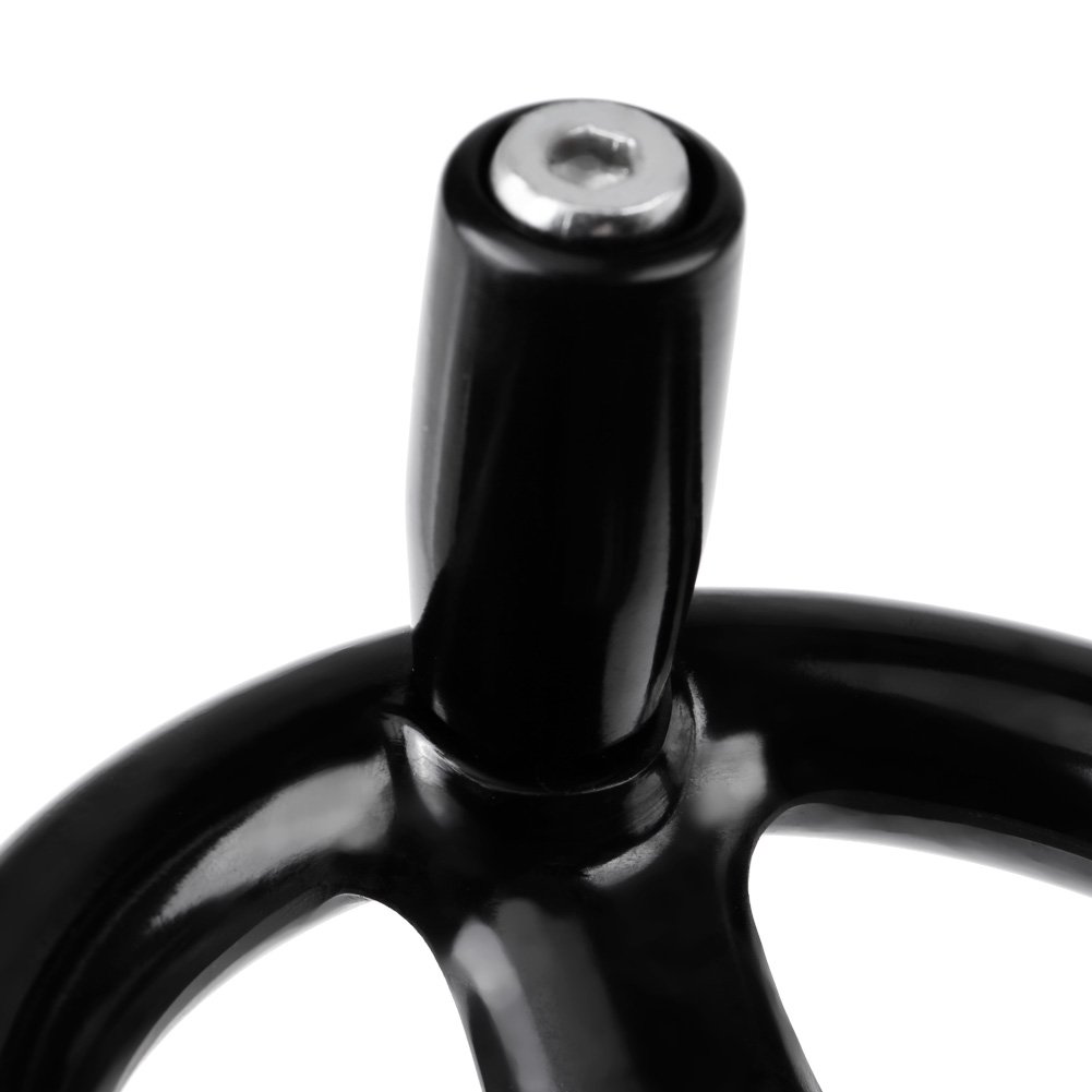 3 Spoke Hand Wheel 12x100mm Black Round Lathe & Milling Machine Replacement Part - Perfect for Precision Machining, Metalworking & DIY Projects