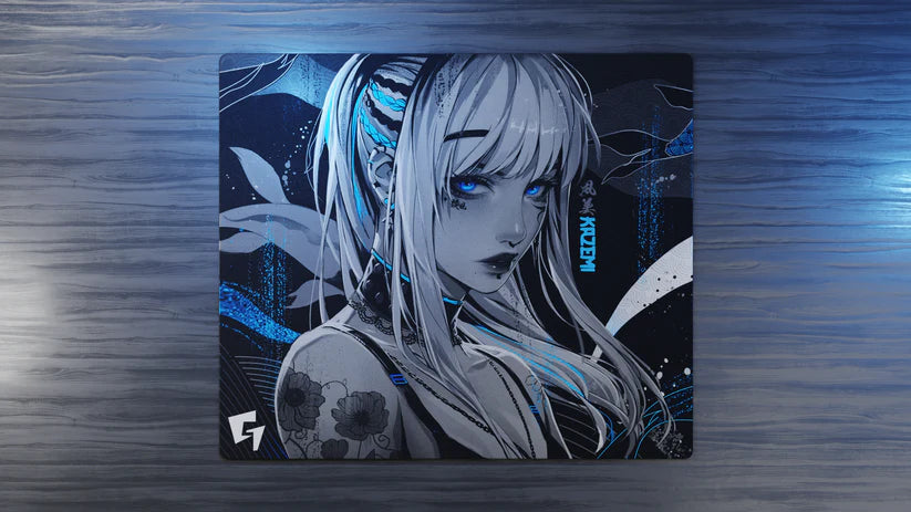 GLSSWRKS Kazemi Glass Gaming Mouse Pad - Ultra Smooth Surface for Precision Control - Perfect for PC, Laptop & Office Use