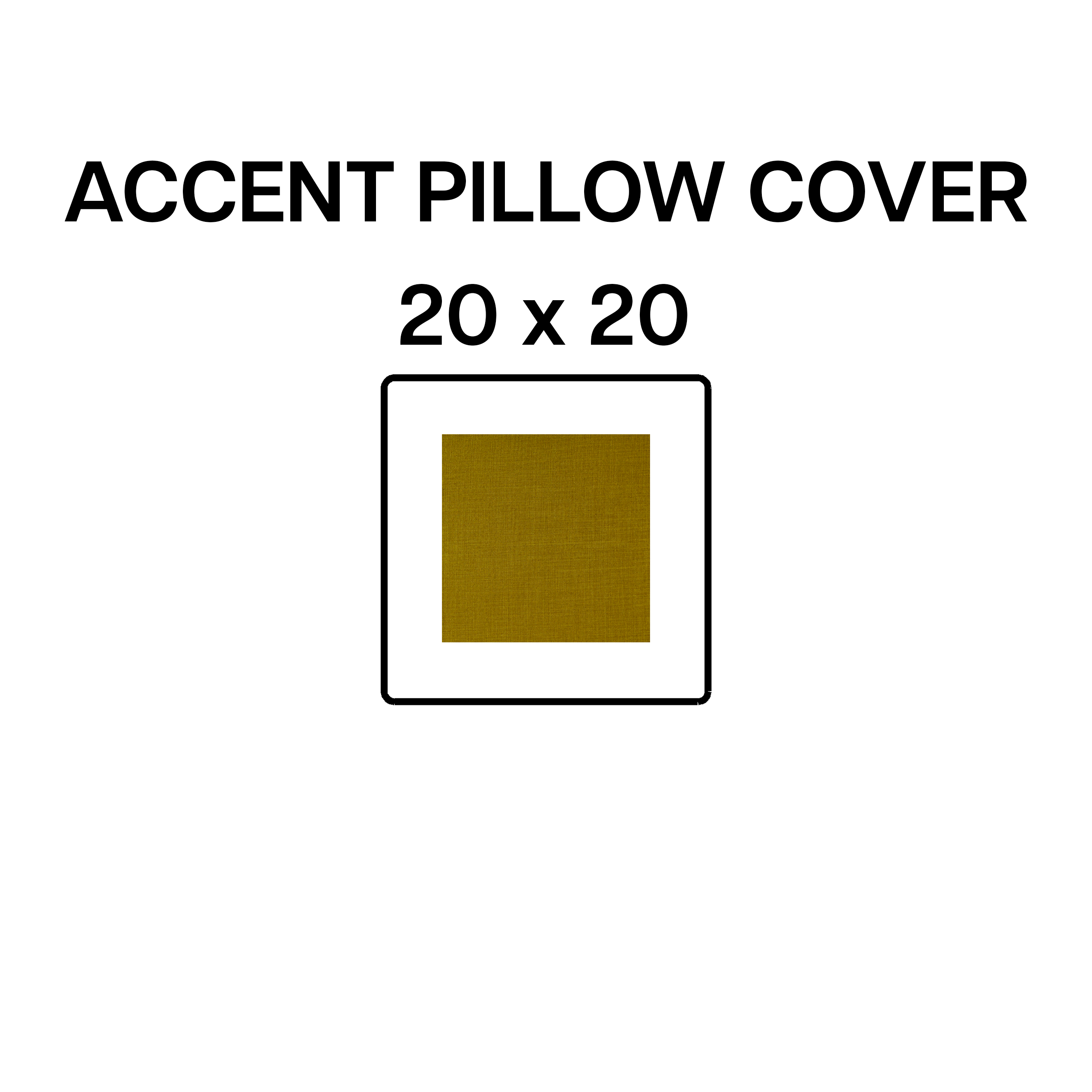 20x20 Inch Olive Green Accent Pillow Cover - Soft Decorative Throw Pillow Case for Sofa, Bed, Couch - BP 642 25 - Perfect for Living Room, Bedroom & Home Decor