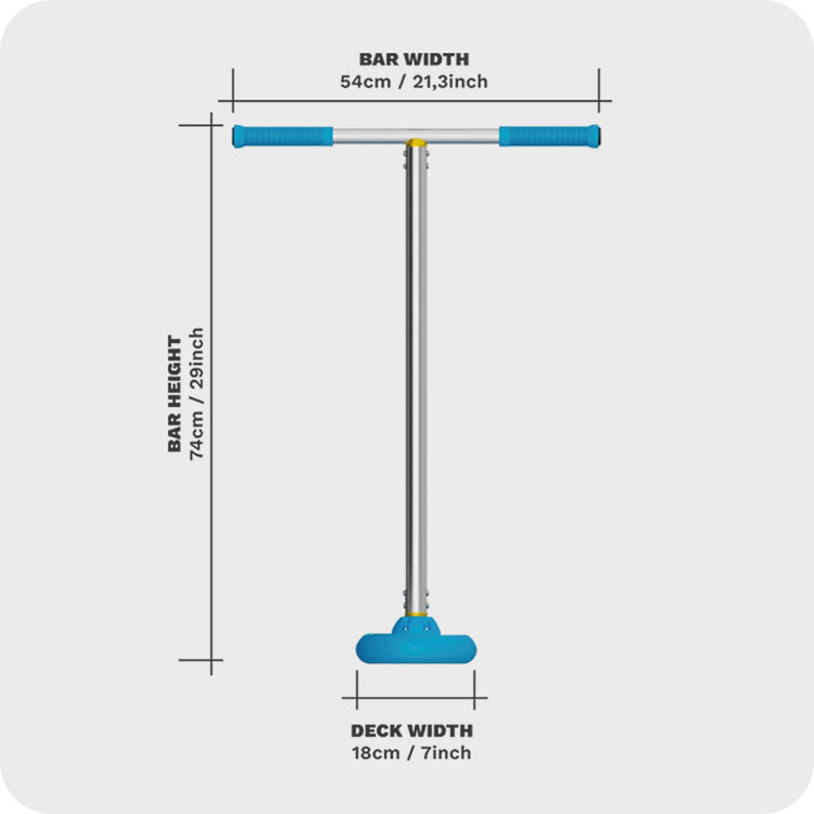 Indo 740 Pro Tramp Scooter - High Performance Blue Freestyle Scooter for Kids & Adults - Perfect for Skate Parks, Tricks & Stunts