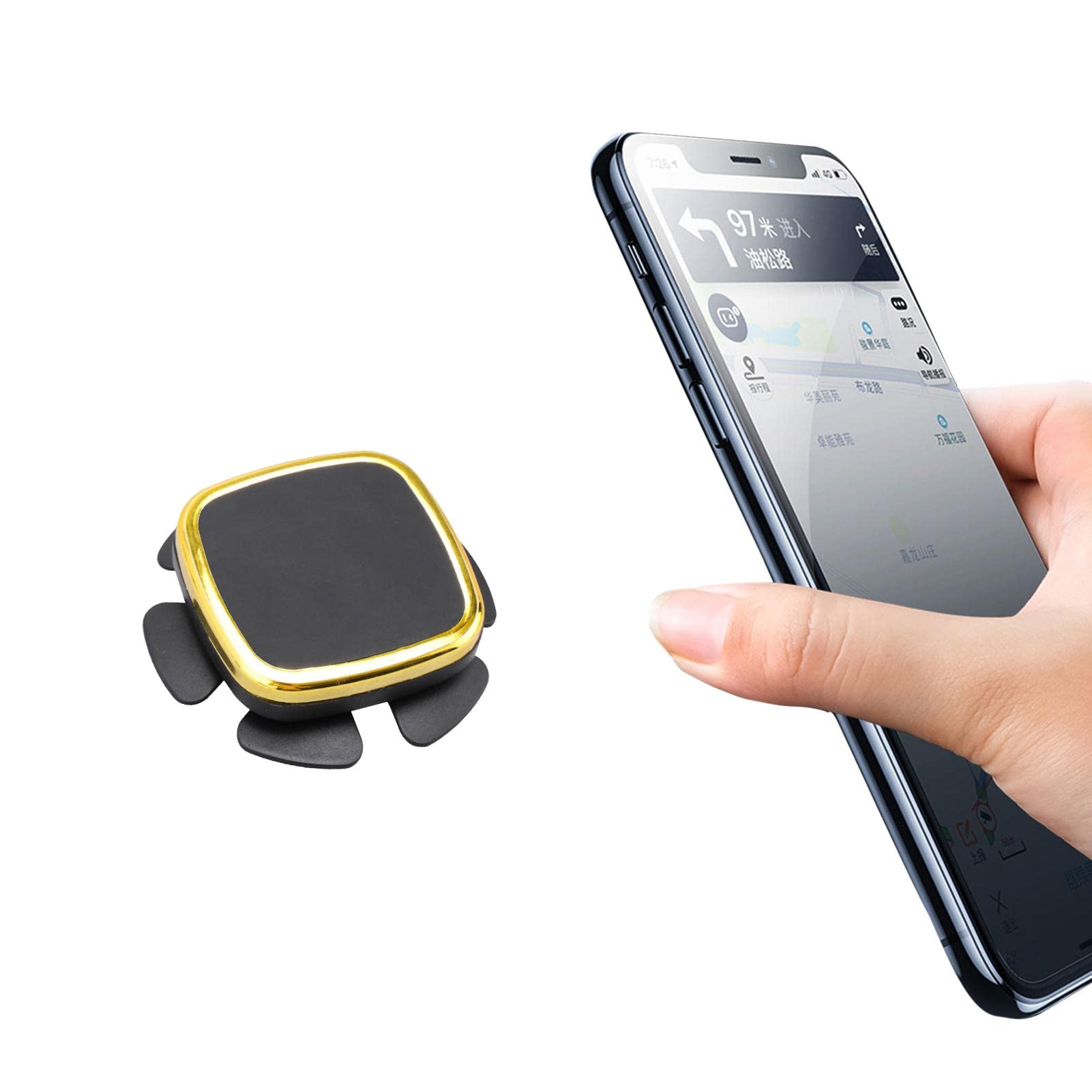 Best Magnetic Phone Mount for Car - Adjustable Steering Wheel & Air Vent Phone Holder with Secure Tightening System | Perfect for Hands-Free Navigation, GPS & Safe Driving