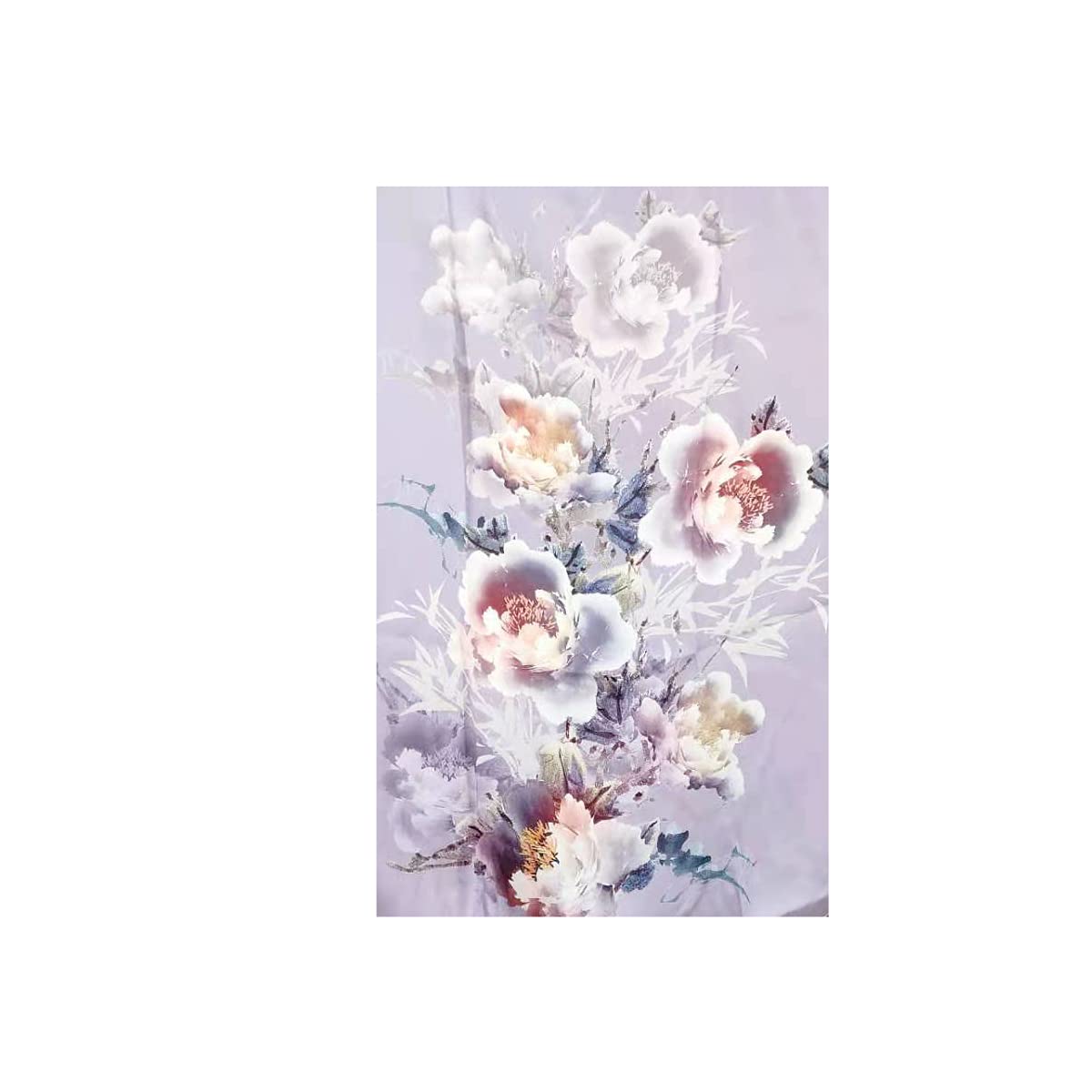 Luxury 100% Silk Pajamas for Women | Floral Print Silk Kimono Robe & Bathrobe with Doll Sleeves - Perfect for Spa Days, Bridal Showers & Relaxing at Home