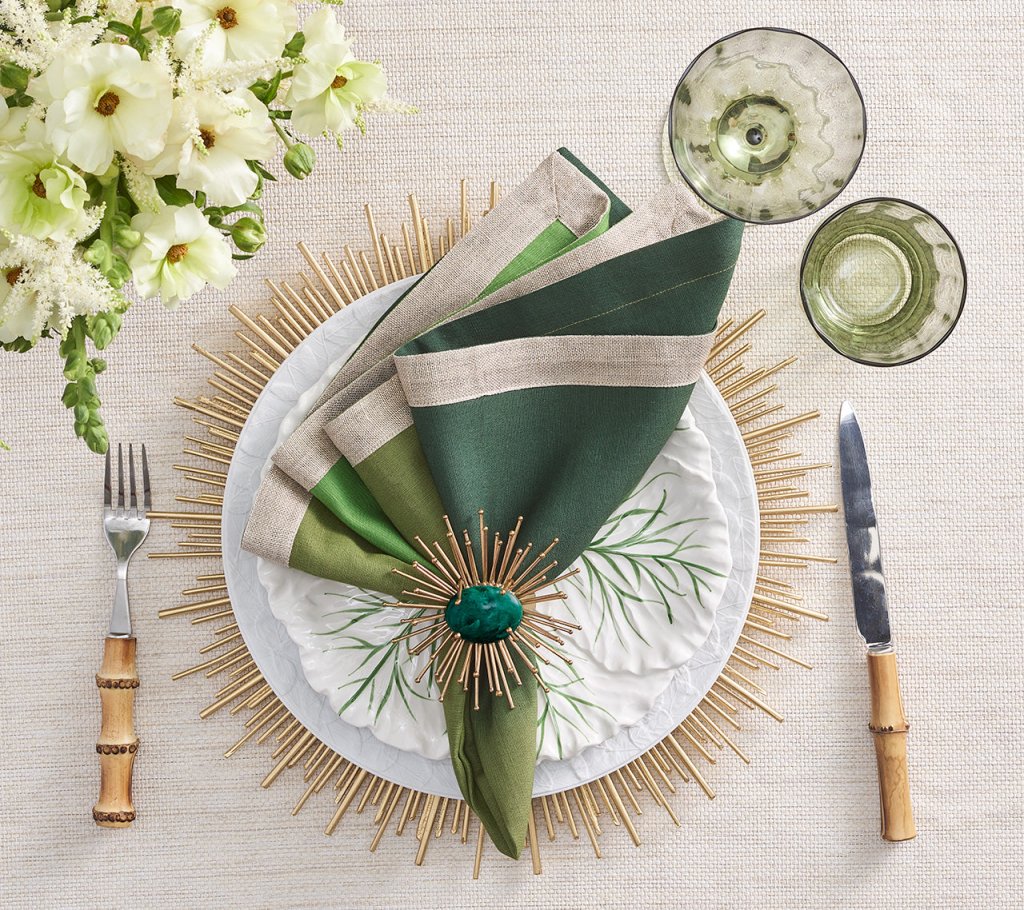 Premium Gold Radiate Charger Plates - Set of 4 for Elegant Dinner Parties, Wedding Receptions & Formal Table Settings