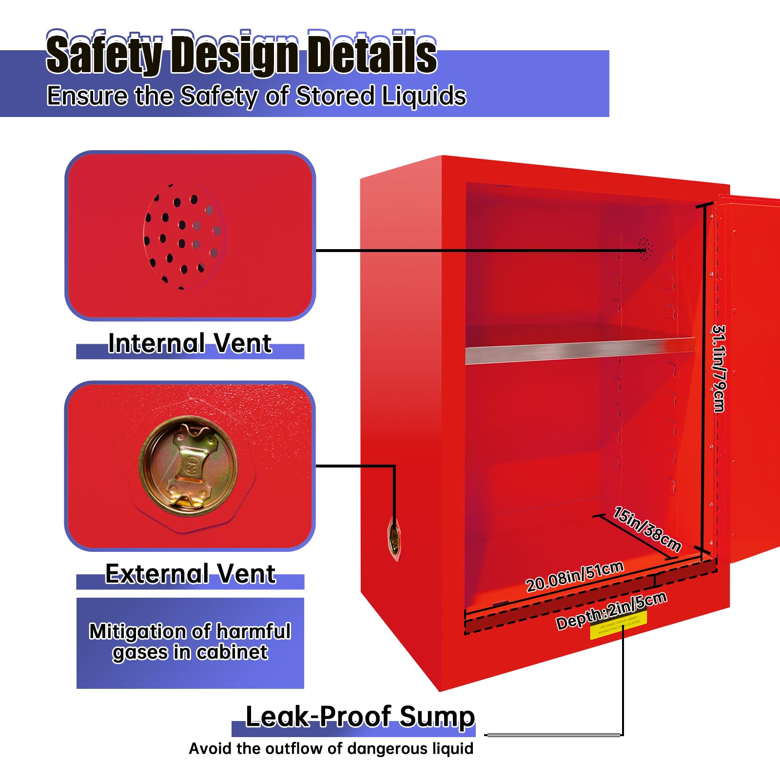 24 Gallon Flammable Safety Cabinet - 23