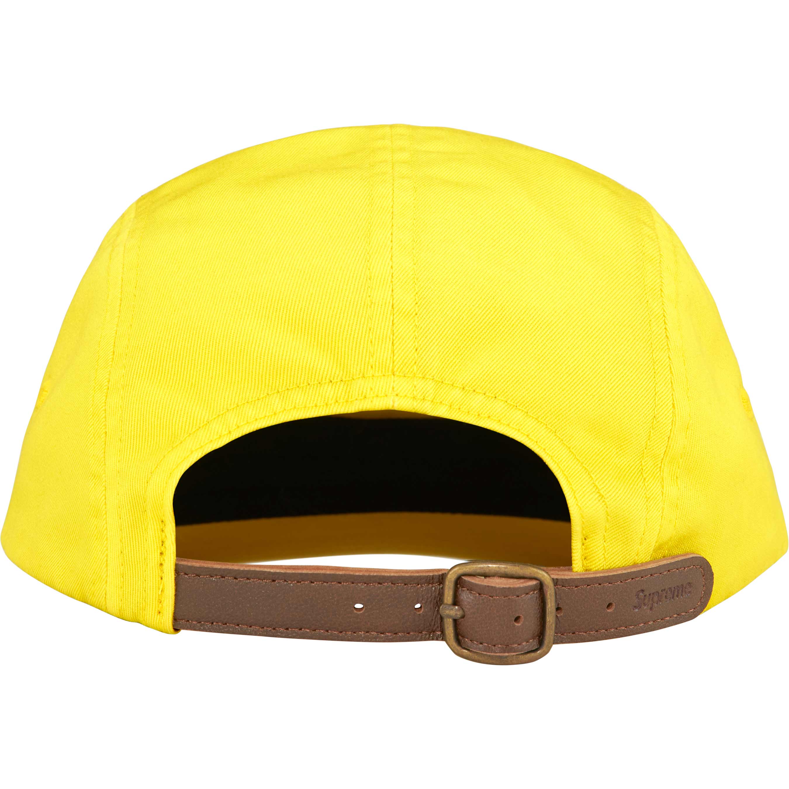 Supreme FW24 Washed Chino Twill Camp Cap - Yellow Cotton Baseball Hat for Men | Streetwear Fashion Accessory for Urban Outfits & Casual Wear