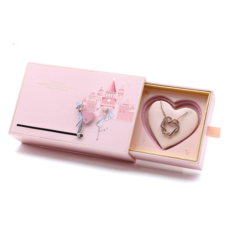 Love Castle Jewelry Box - Elegant Ring & Necklace Storage Organizer for Women | Perfect for Gifts, Travel & Home Decor