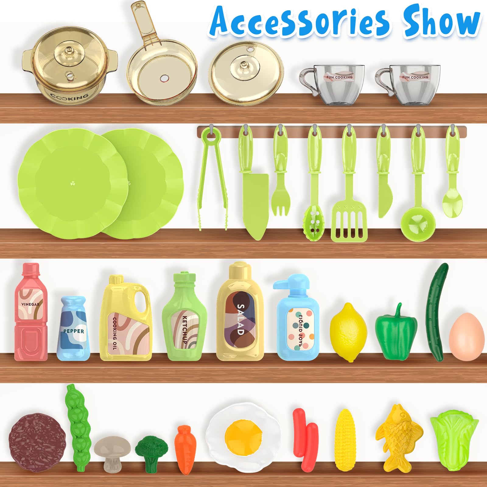 **35Pcs Kids Play Kitchen Set with Lights & Sounds - Pretend Play Food Toy for Boys & Girls Ages 3-12 - Perfect for Imaginative Play & Toddler Gifts - Great for Birthday, Christmas & Indoor Playtime**