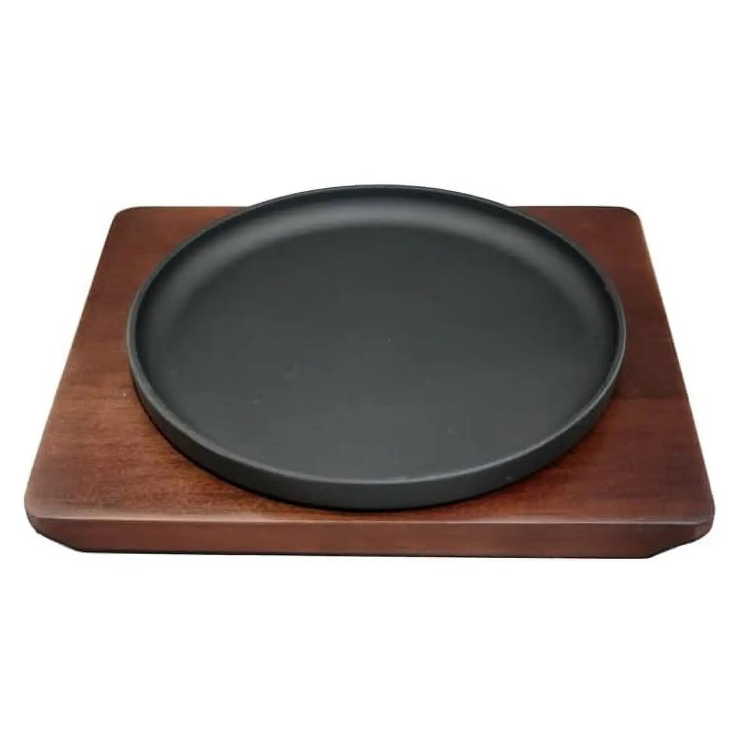 Premium Ikenaga Cast Iron Stackable Sizzler Platter - 12 Inch Grill Plate for Steak, Fajitas & Burgers - Perfect for Outdoor BBQ, Camping & Restaurant Serving