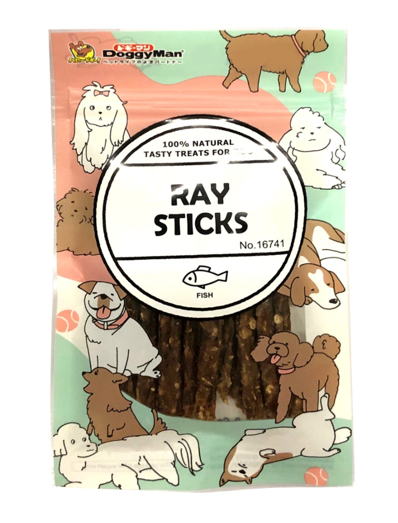 DoggyMan Single Ingredient Ray Sticks Dog Treats 40g - Natural Chews for Small & Large Dogs - Perfect for Training, Rewards & Dental Health