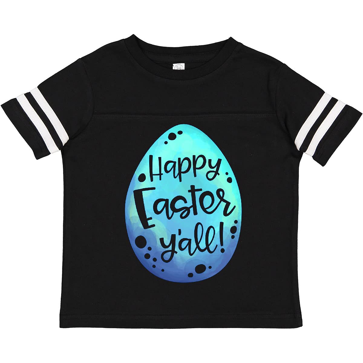Inktastic Happy Easter Y'all Blue Easter Egg Toddler T-Shirt - Cute Easter Outfit for Boys & Girls - Perfect for Easter Egg Hunts & Family Photos