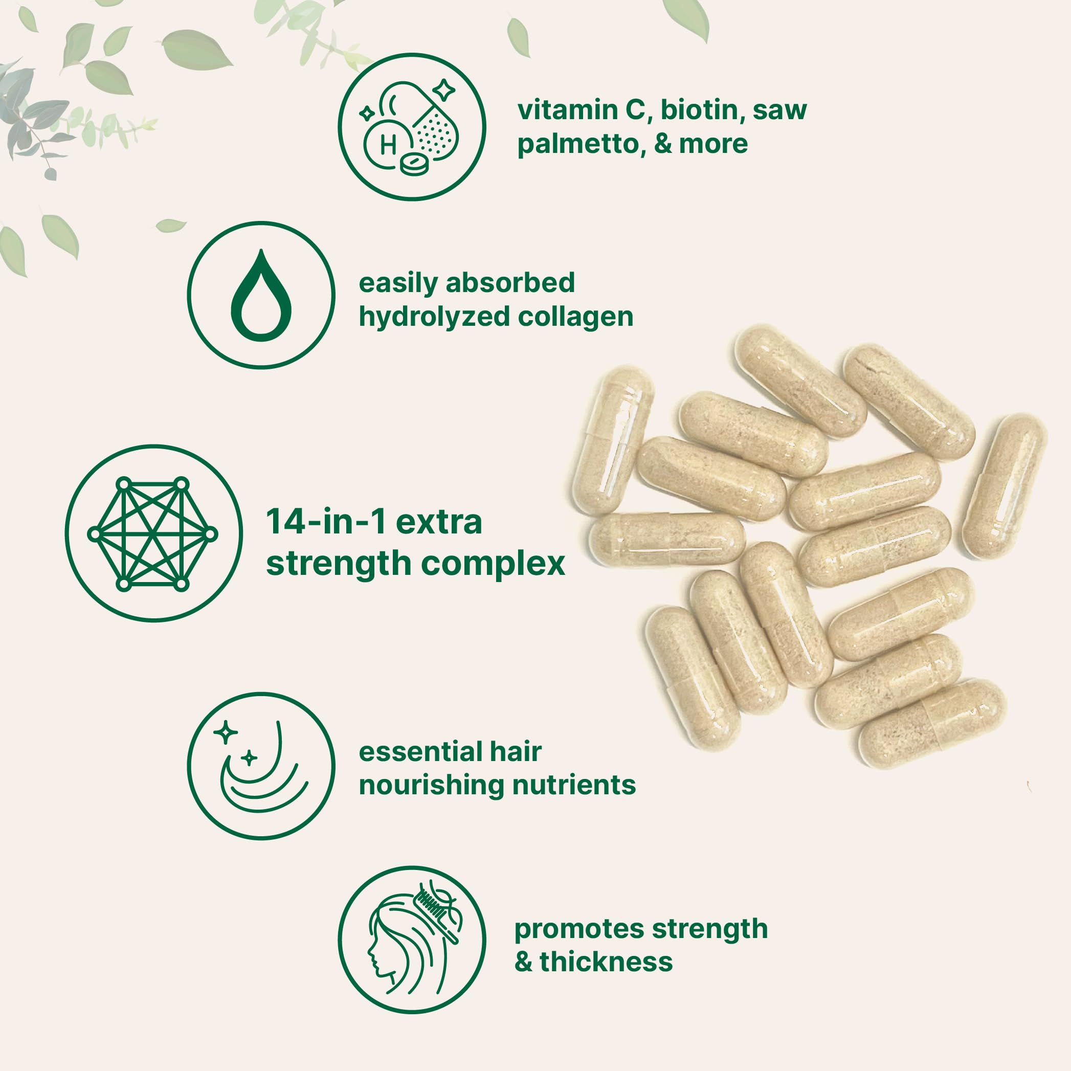 Micro Ingredients Multi Collagen Complex for Women & Hair Growth Vitamins - 2 Pack Bundle | Grass-Fed Collagen Peptides Supplement | 14-in-1 Advanced Hair, Skin & Nail Support | Perfect for Daily Beauty Routine & Post-Workout Recovery